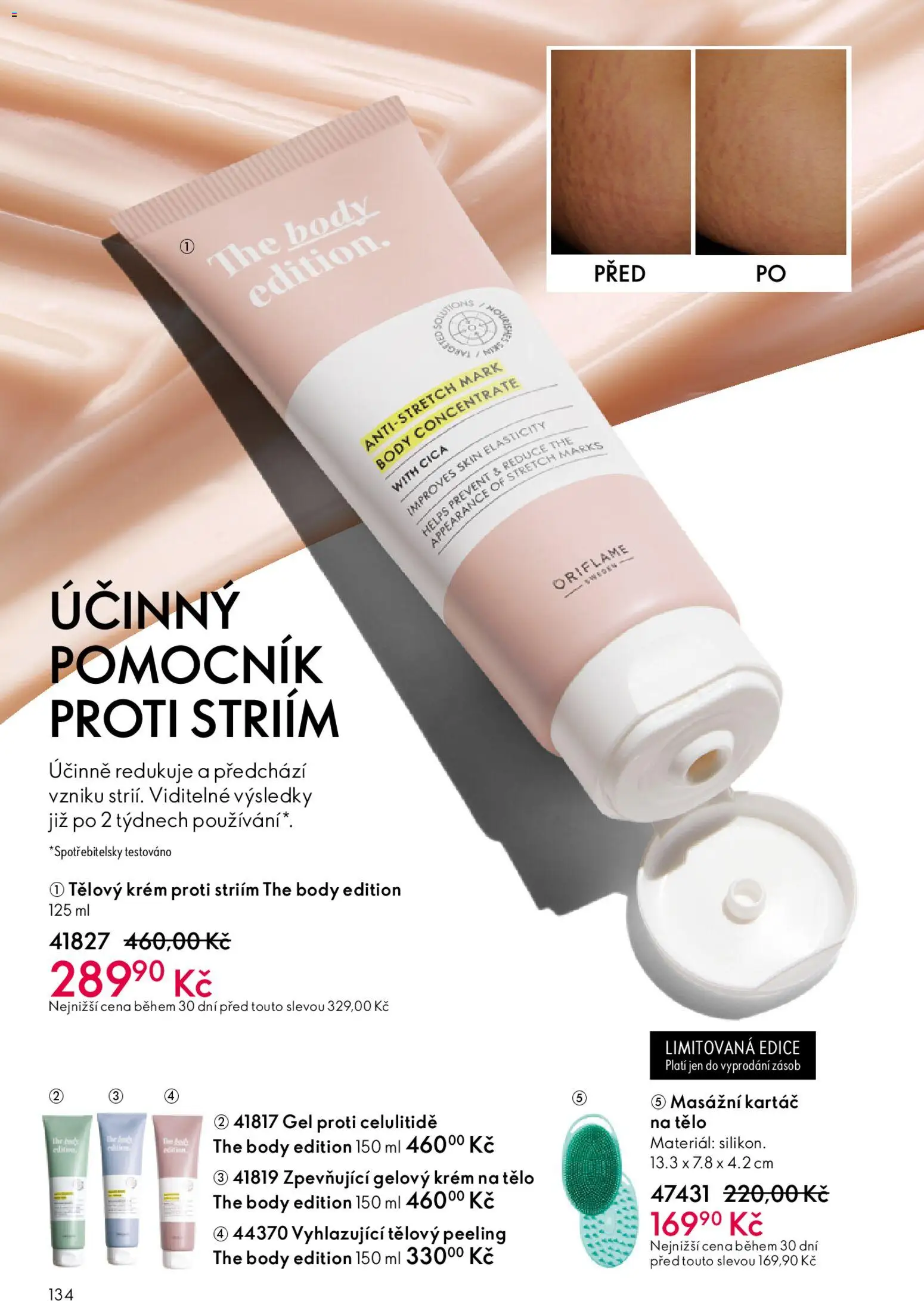 Oriflame katalog č. 05/2026 od 25.03.2026 | Strana: 134 | Produkty: Tělový krém, Krém, Kartáč, Peeling