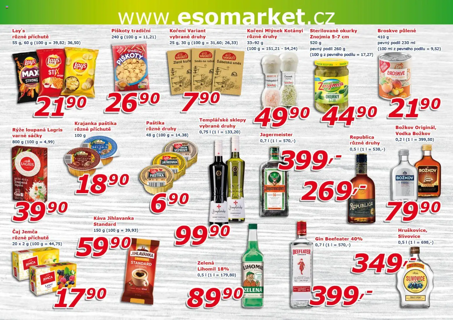 Eso market leták od 16.09.2026 | Strana: 6 | Produkty: Čaj, Gin, Piškoty, Zlaté kuře