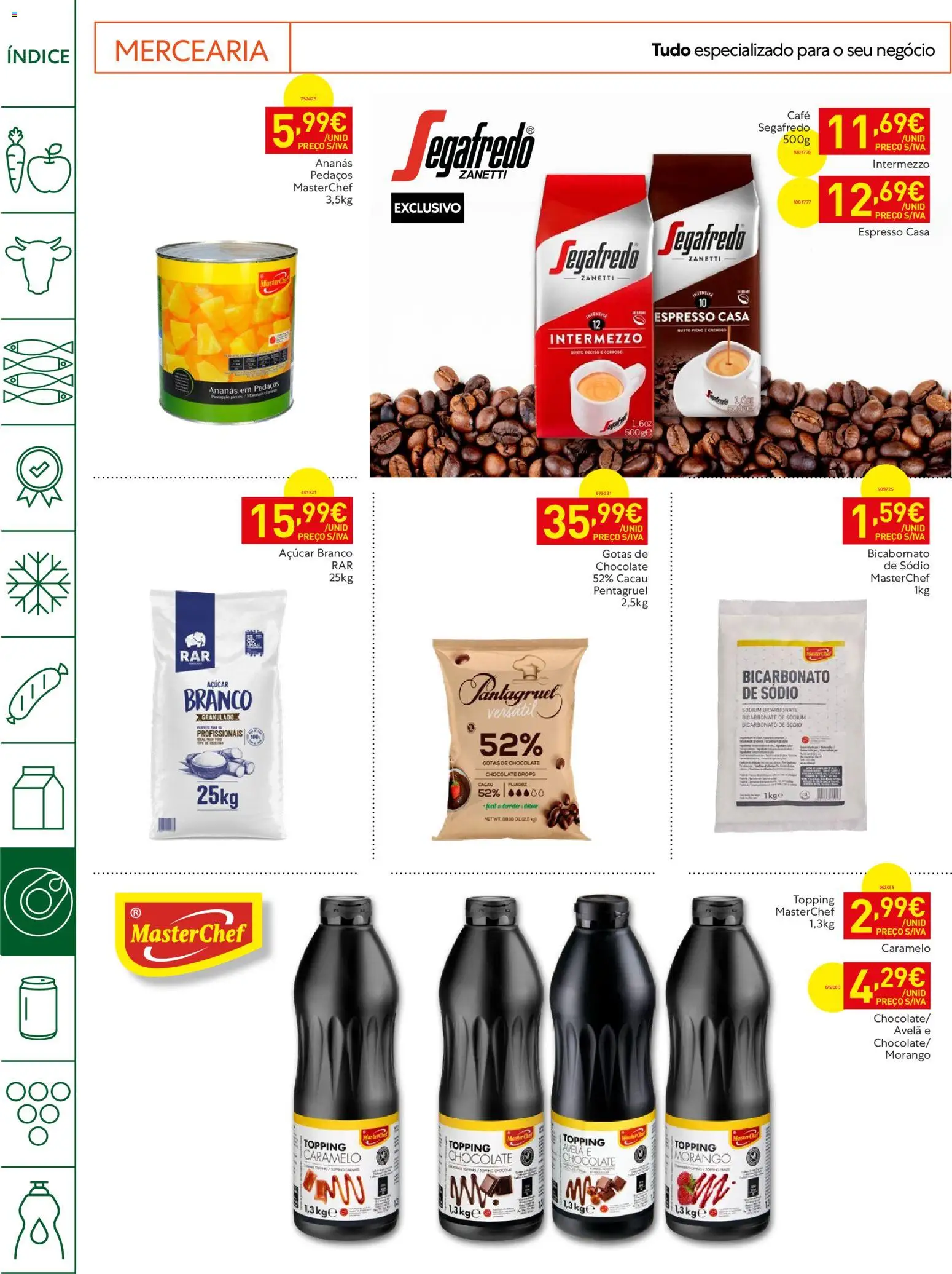Recheio Horeca │ válido de 16.06.2026 | Página: 18 | Produtos: Bicarbonato de sódio, Café, Bicarbonato, Açúcar