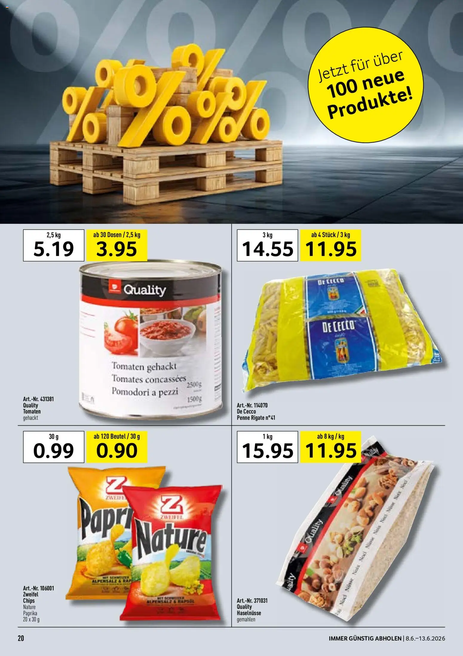 Prodega aktionen – gültig ab 08.06.2026 | Seite: 20 | Produkte: Tomaten, Chips