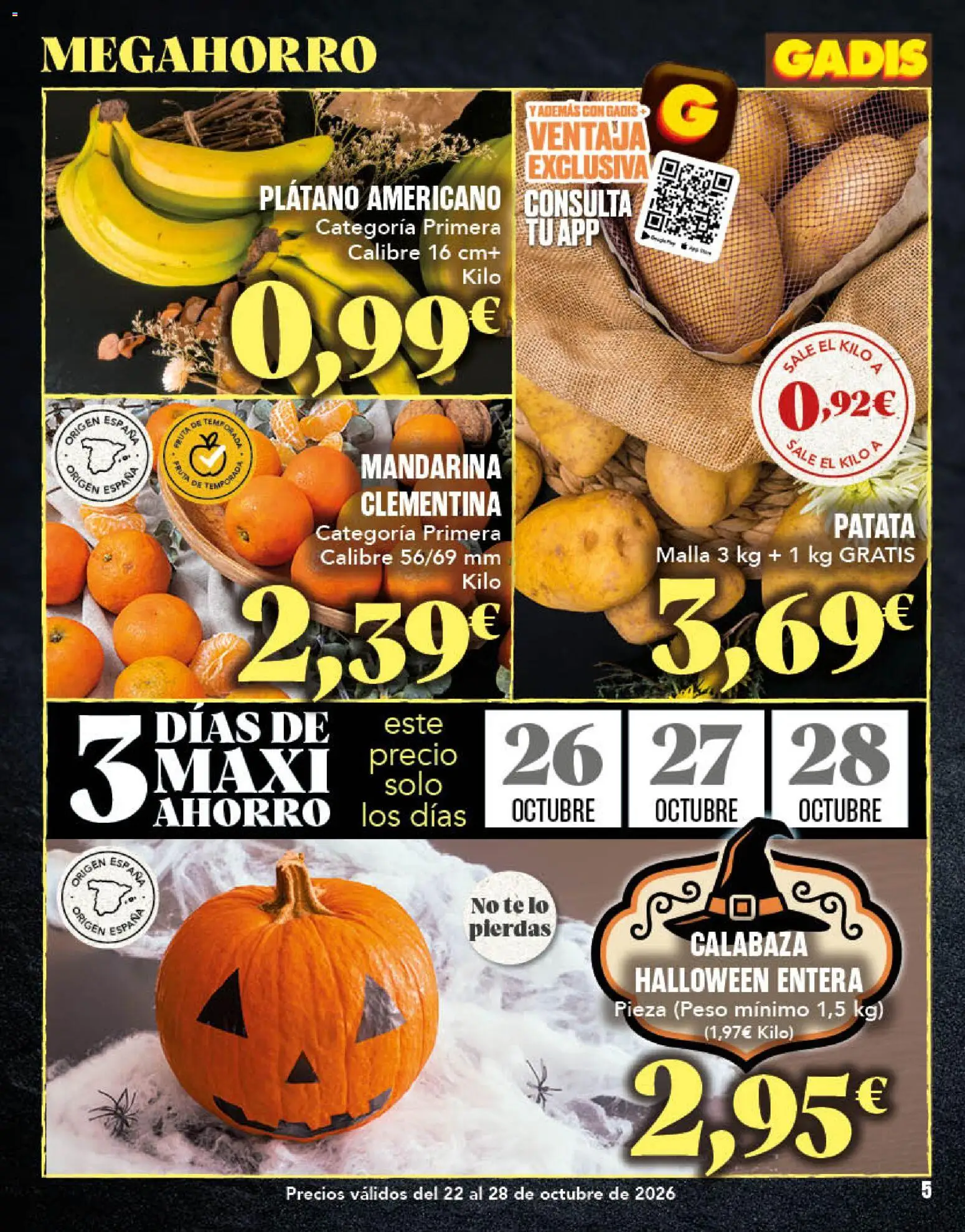 Gadis - folleto │ válido desde el 22/10/2026 | Página: 5 | Productos: Calabaza, Fruta, Té, Peso