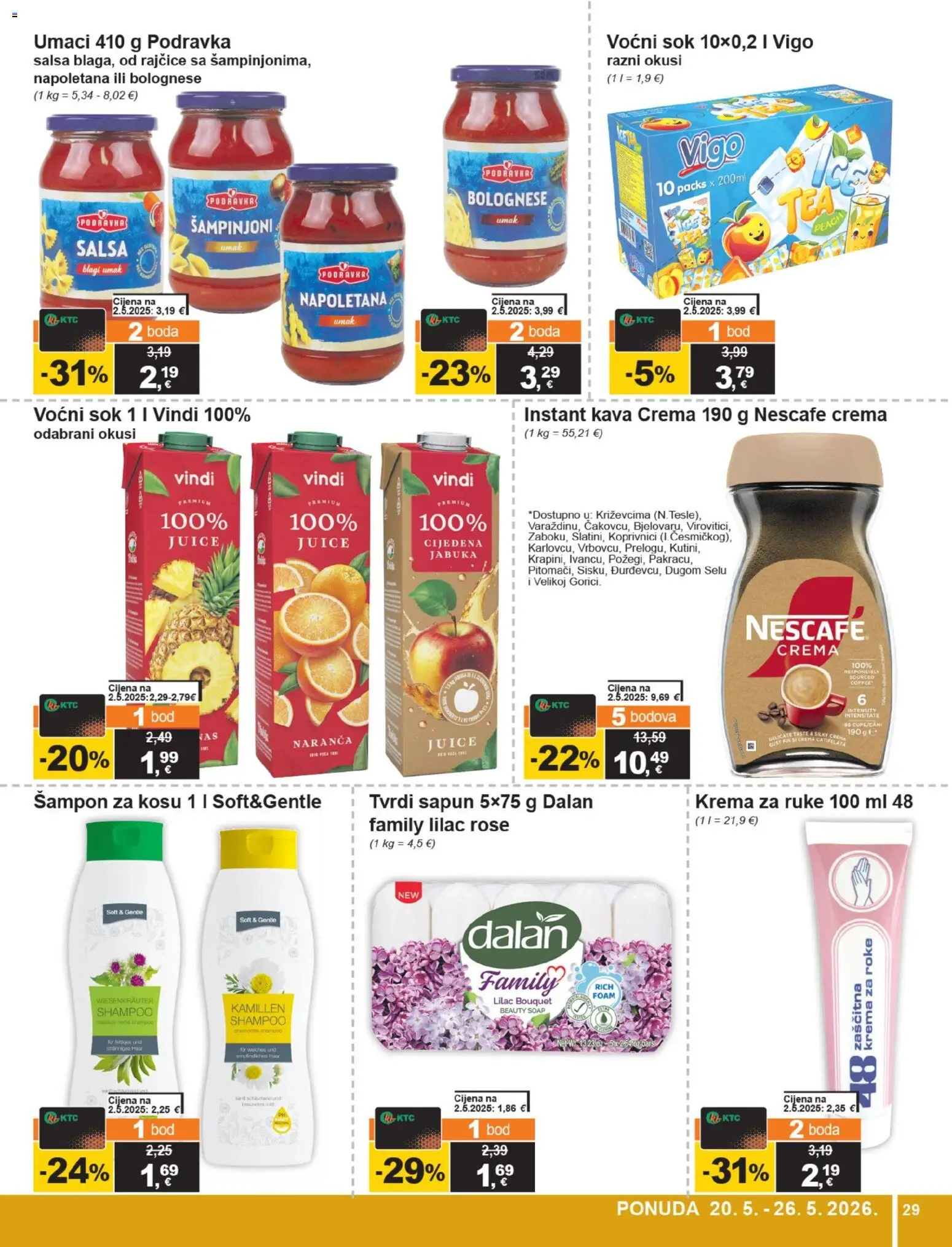 KTC katalog | vrijedi od 20.05.2026 | Stranica: 29 | Proizvodi: Nescafe, Kava, Umak, Jabuka