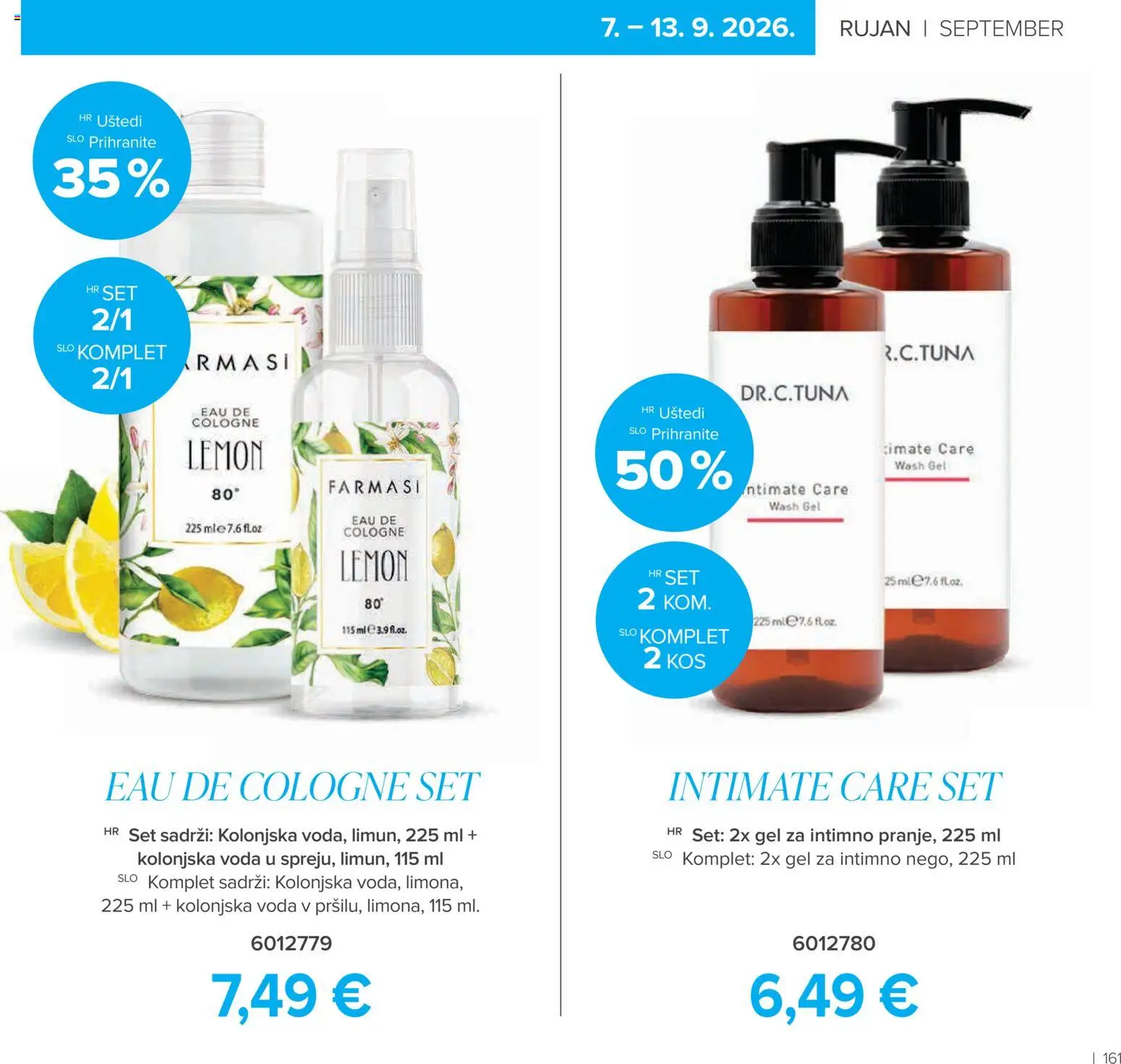 Farmasi katalog | vrijedi od 01.09.2026 | Stranica: 161 | Proizvodi: Kolonjska voda, Voda
