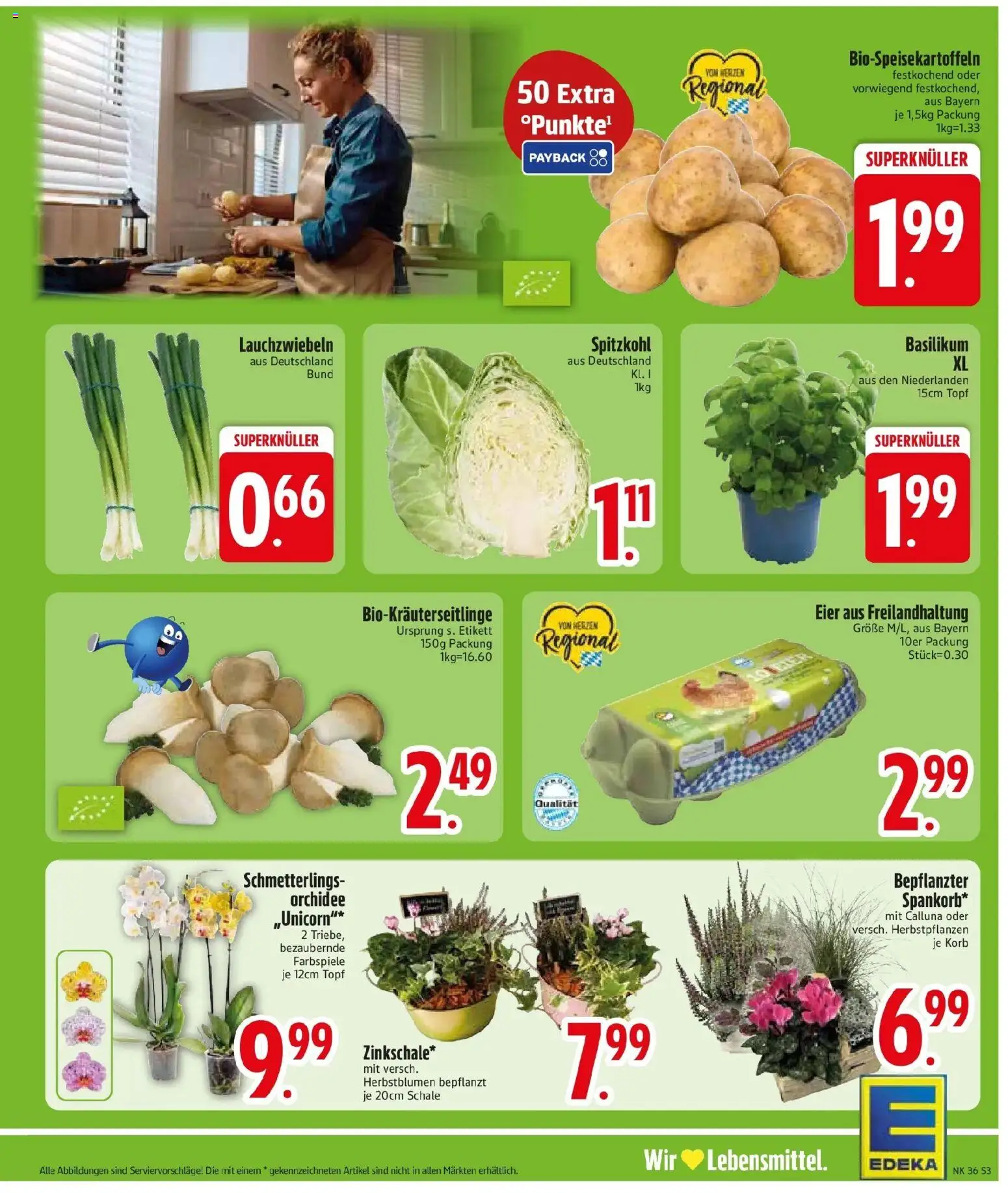 Edeka Prospekt Monheim (ab 31.08.2026) » Angebote Online | Seite: 5 | Produkte: Eier, Orchidee, Korb