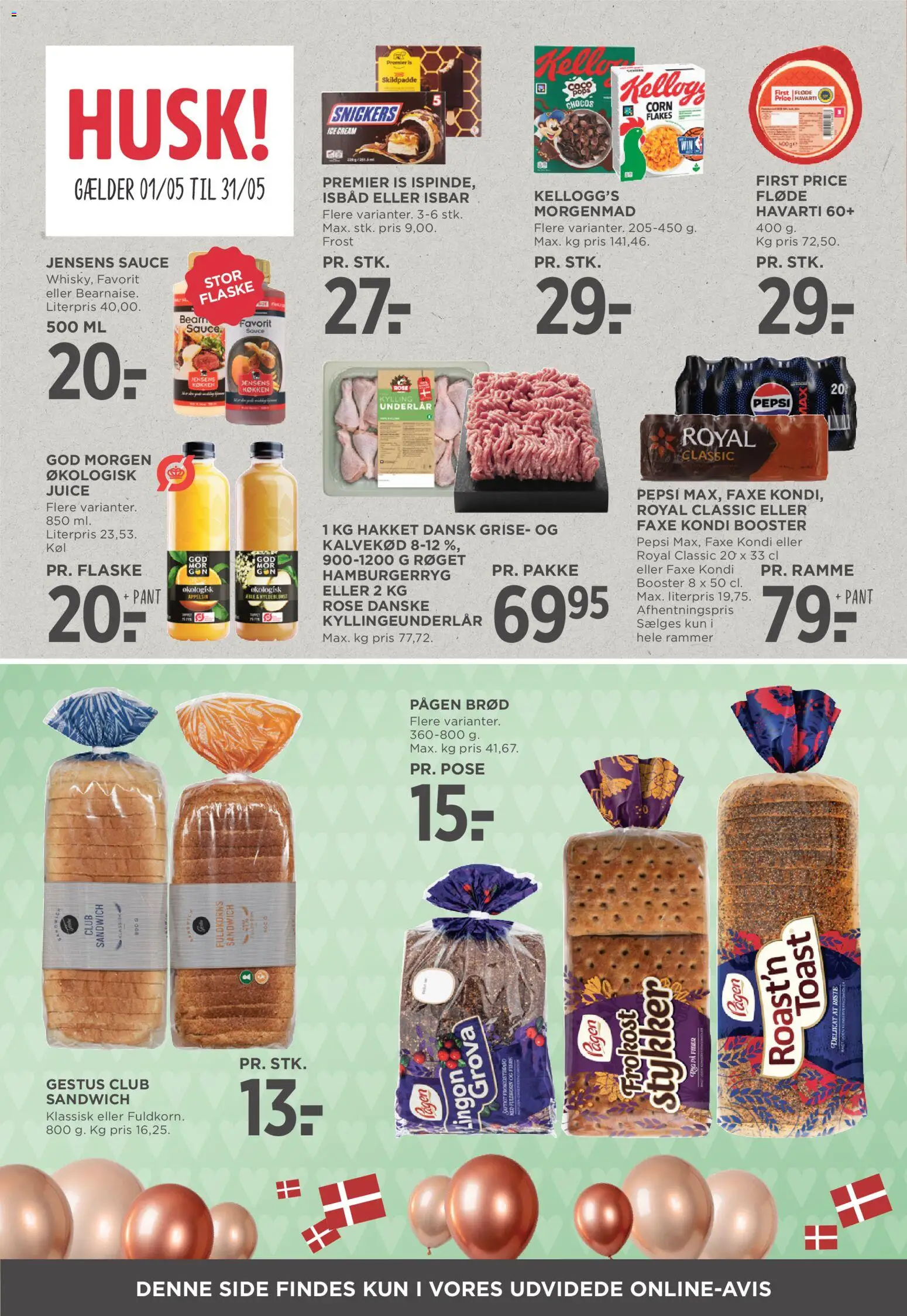 Meny tilbudsavis – gyldig fra 08.05.2026 | Side: 18 | Produkter: Rammer, Is, Faxe Kondi, Pepsi