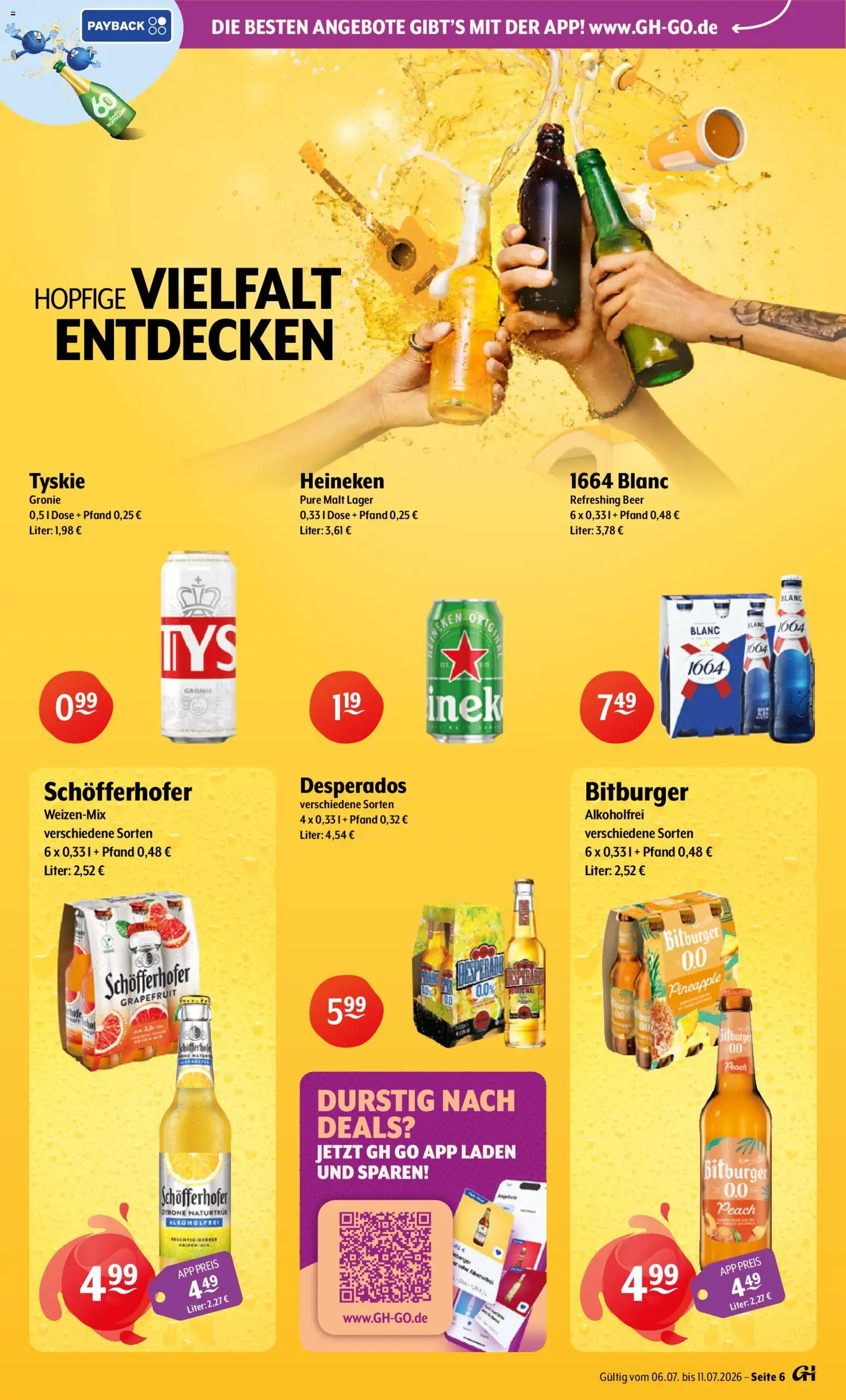 Getränke Hoffmann - Brandenburg – gültig ab 06.07.2026 | Seite: 6 | Produkte: Tyskie, Heineken, Grapefruit, Desperados