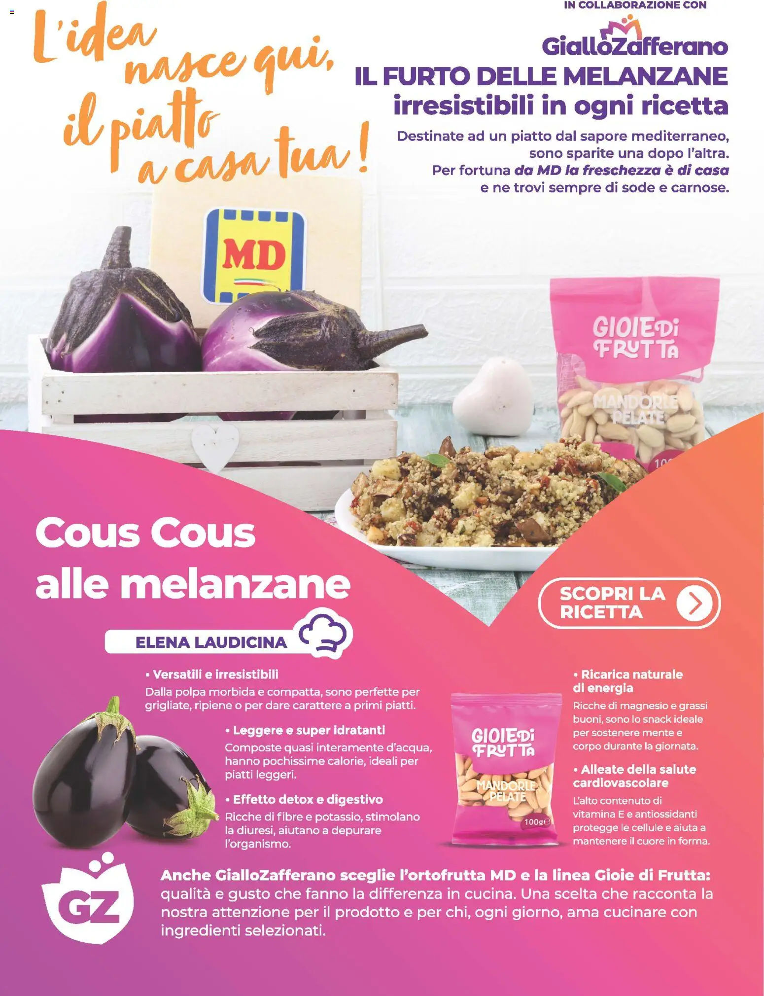 Volantino MD Discount del 22/09/2026 | Pagina: 11 | Prodotti: Frutta, Mandorle, Cous cous, Melanzane