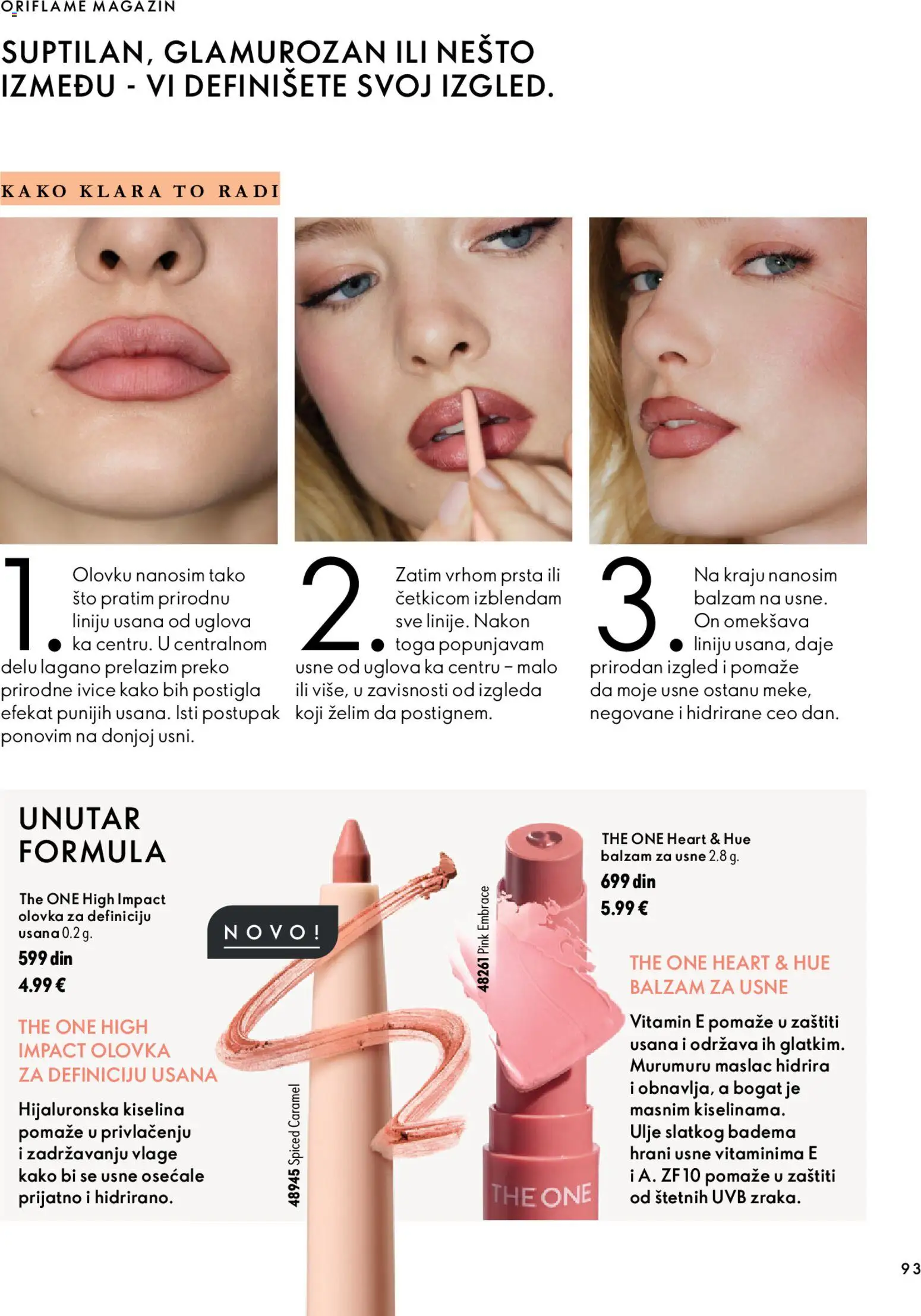 Oriflame katalog - važi od 07.10.2026 | Strana: 93 | Proizvode: Maslac, Balzam za usne, Sto, Balzam