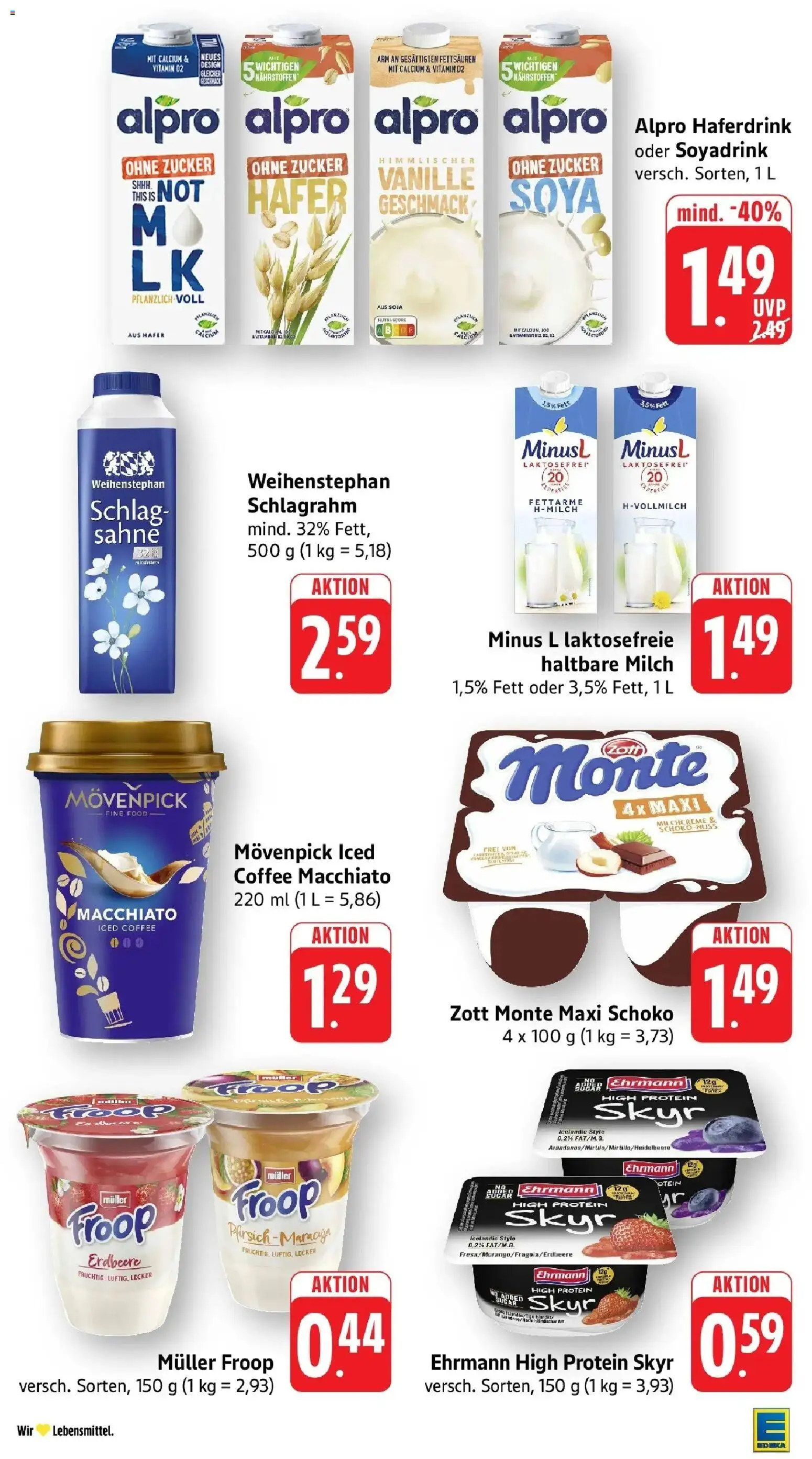 Edeka prospekt Heppenheim – gültig ab 13.07.2026 | Seite: 17 | Produkte: Froop, Milch, Milch 1,5%, Haferdrink