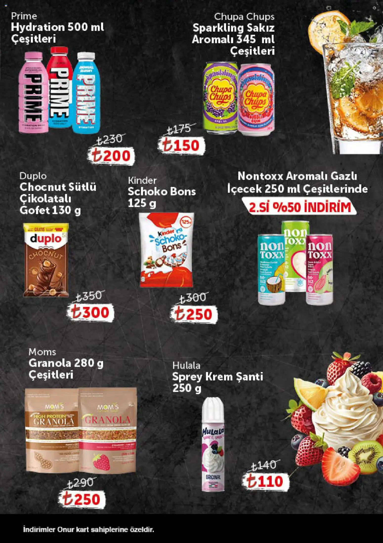 Onur Market - Katalog Gurme - 11 Ağustos 2026 tarihinden itibaren geçerlidir | Sayfa: 11 | Ürünler: Sakız, Krem