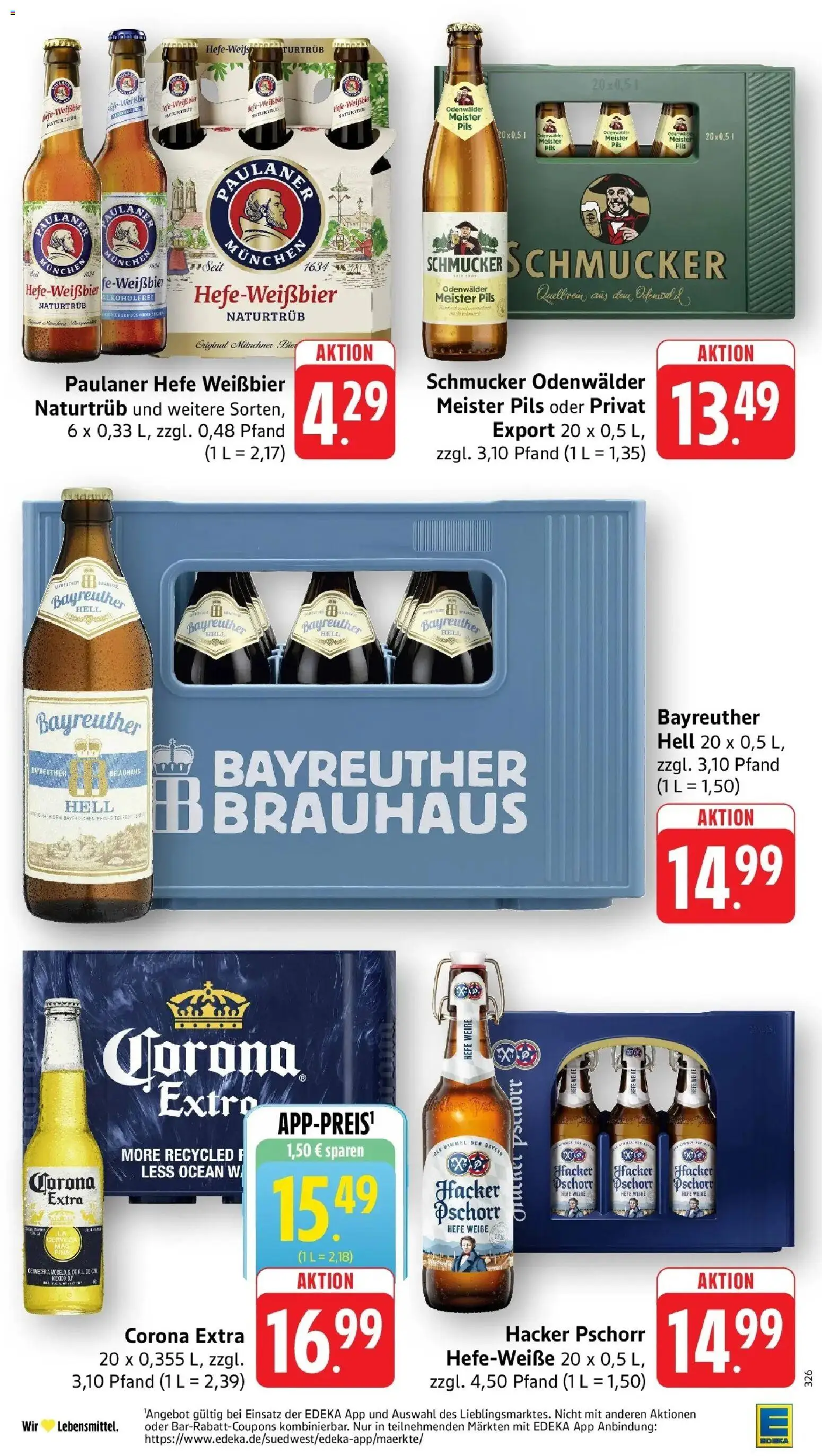 Edeka prospekt Pfungstadt	 – gültig ab 10.05.2026 | Seite: 39 | Produkte: Bayreuther hell, Bier, Pils, Hefe weissbier