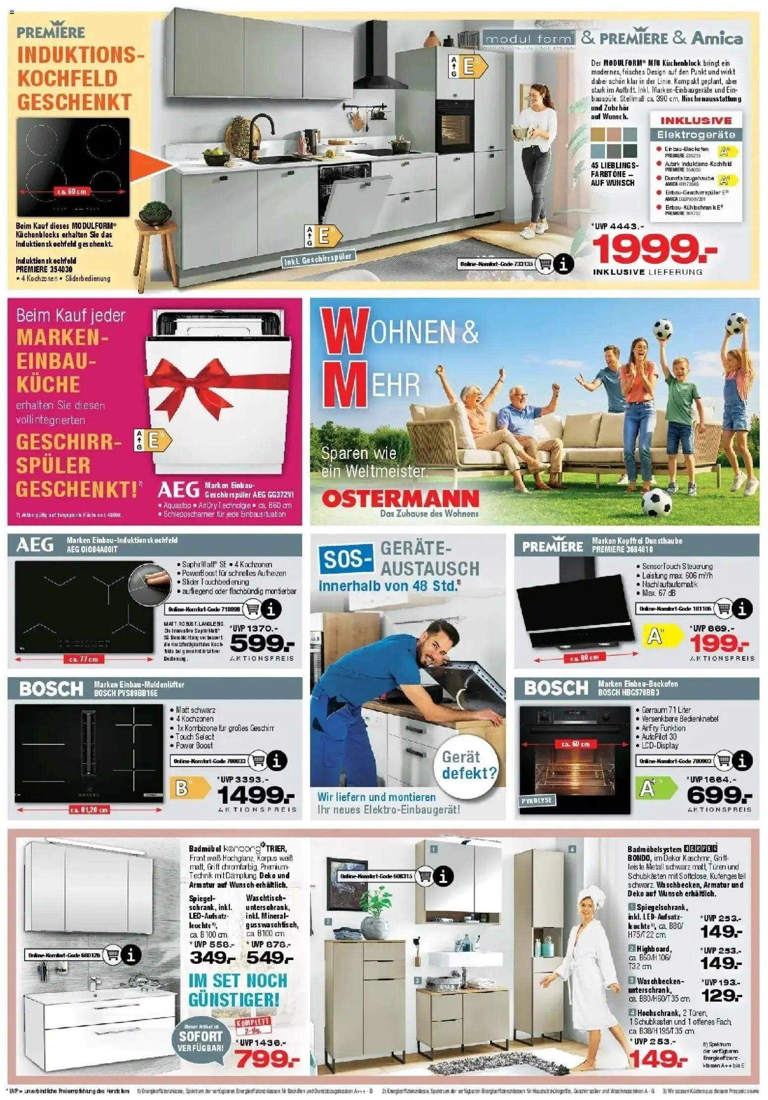 Ostermann Neue Möbel wirken Wunder – gültig ab 20.06.2026 | Seite: 10 | Produkte: Bosch, AEG, Armatur, Backofen