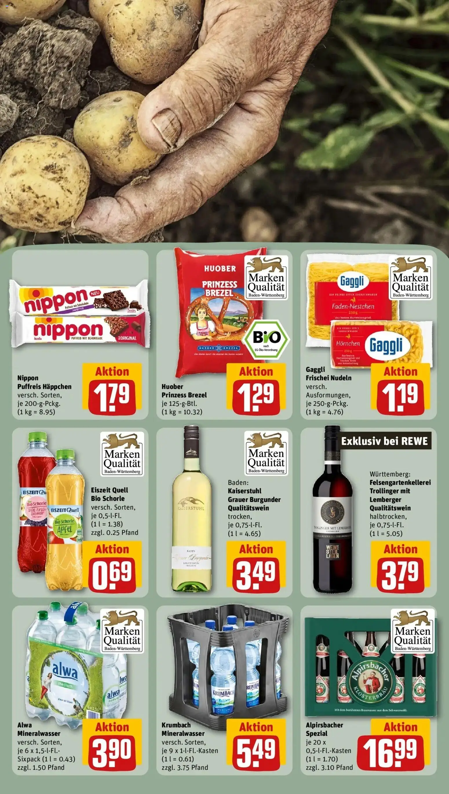 REWE Prospekt ab 28.09.2026 zum Blättern » Angebote | Seite: 29 | Produkte: Schokolade, Äpfel, Mineralwasser, Nudeln