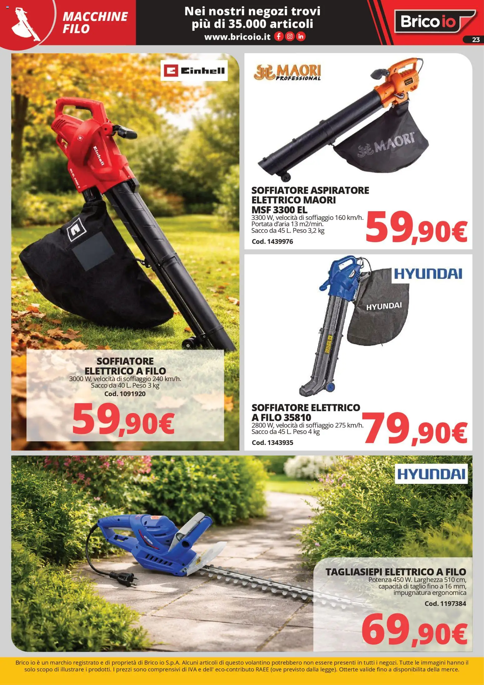 Volantino Brico io del 30.03.2026 | Pagina: 23 | Prodotti: Tagliasiepi