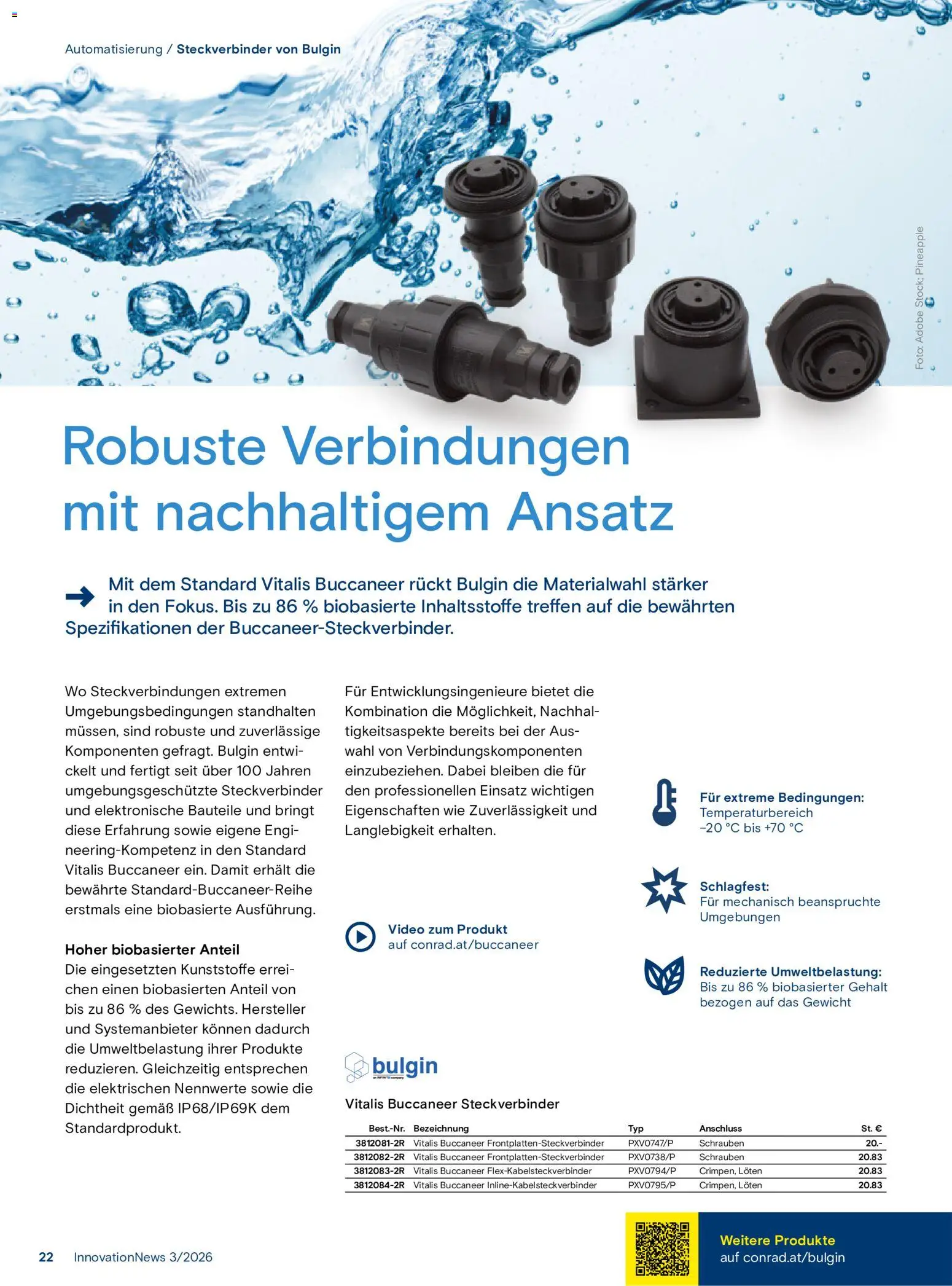 Conrad Innovation News gültig ab 05.10.2026 | Seite: 22 | Produkte: Video, Gewicht