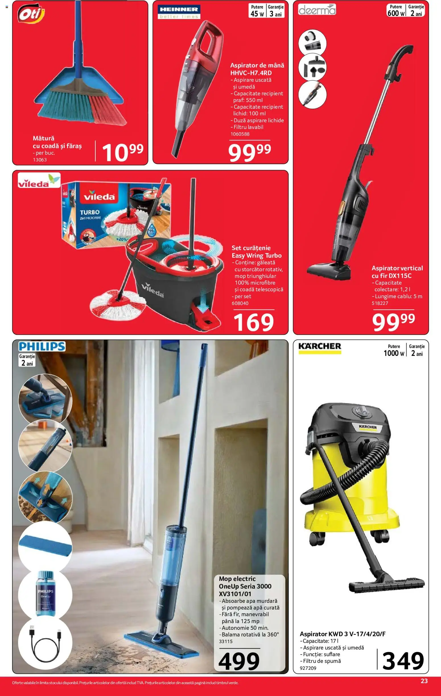 Noul catalog Selgros – valabil de la 24.07.2026 | Pagină: 23 | Produse: Enginar, Aspirator, Storcător, Apă