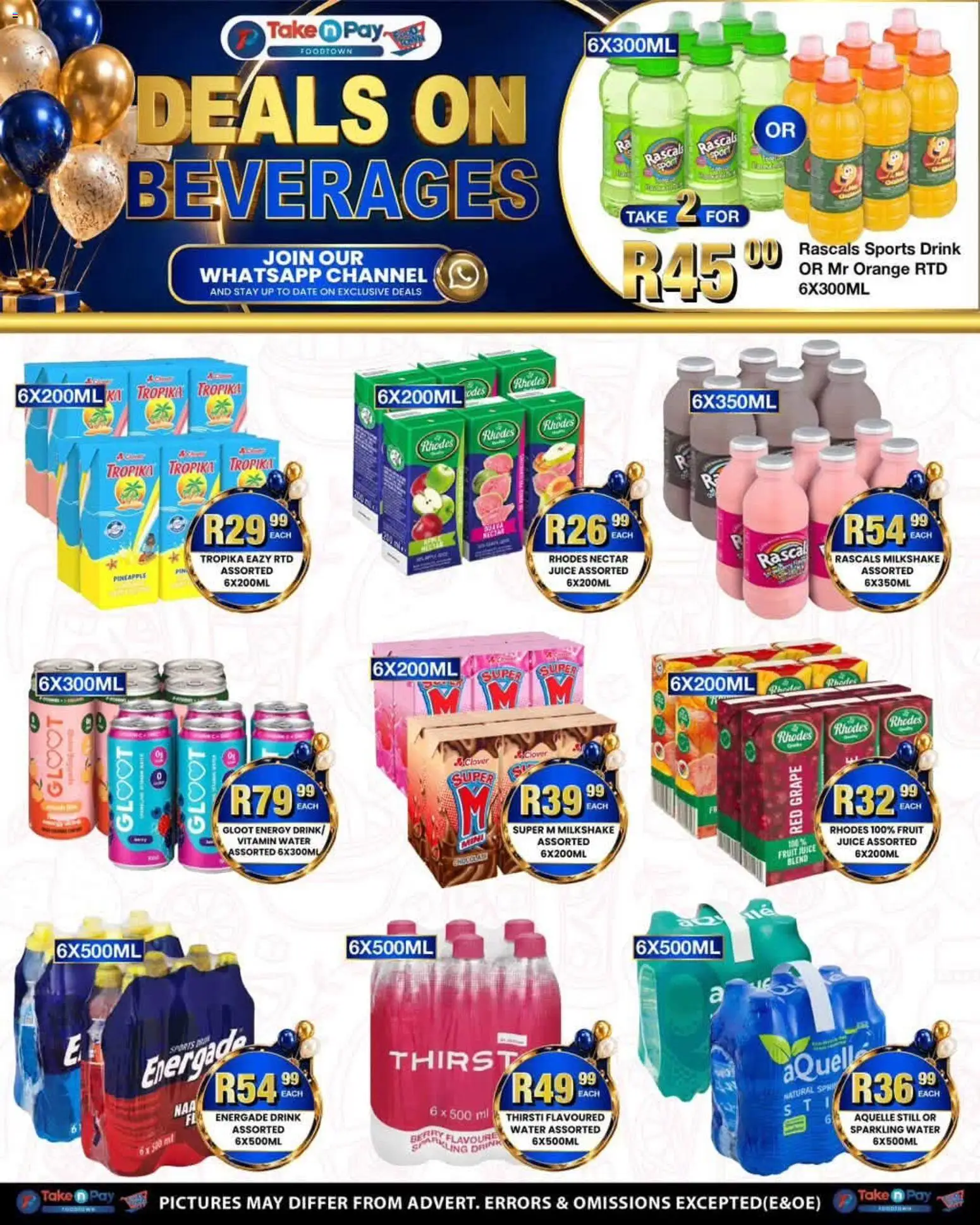 New Take n Pay catalogue – valid from 07/09/2026 | Page: 16 | Products: Beverages, Water, Fruit, Sports drink