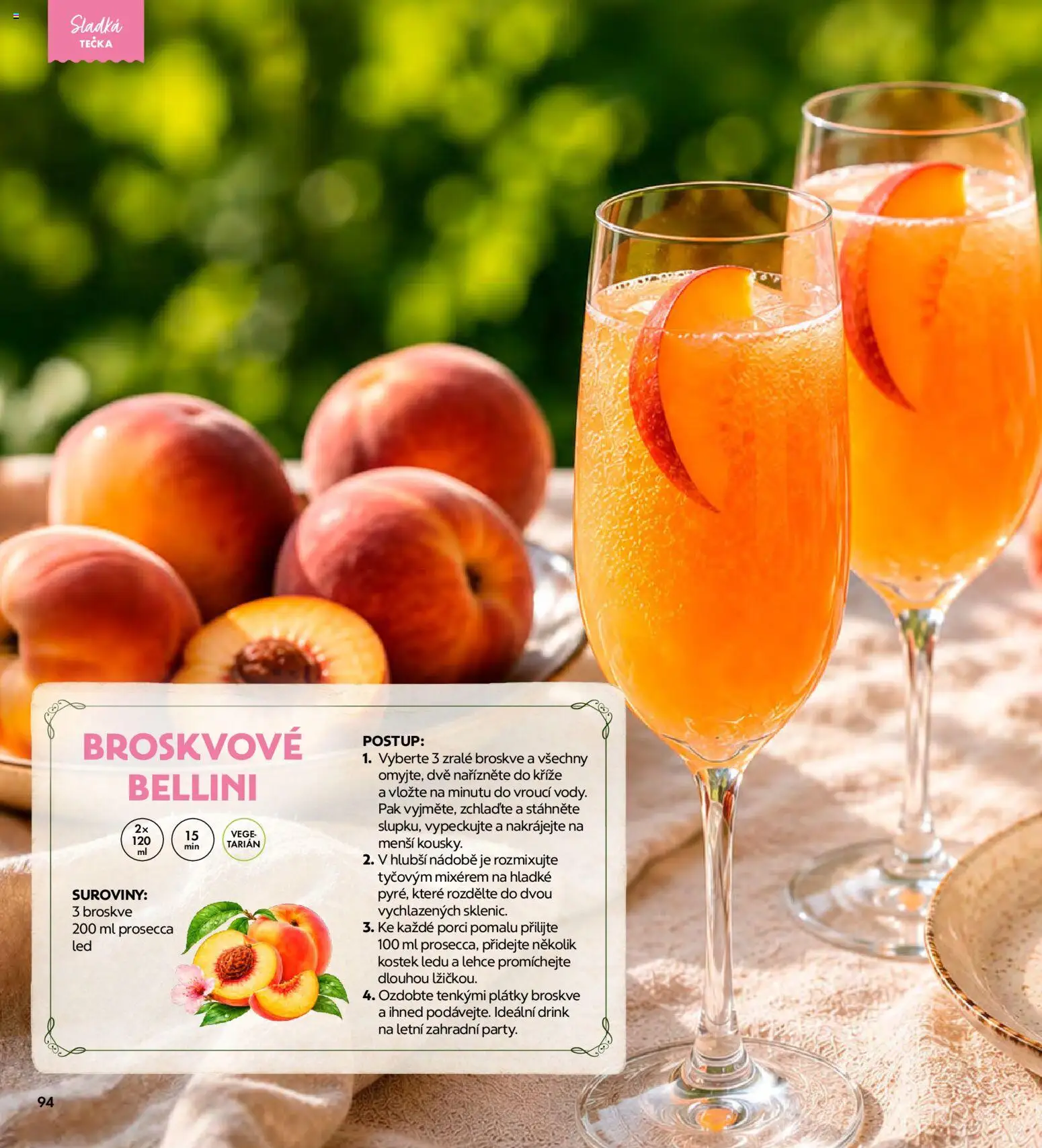 Albert magazín od 01.07.2026 | Strana: 94 | Produkty: Broskve, Bellini
