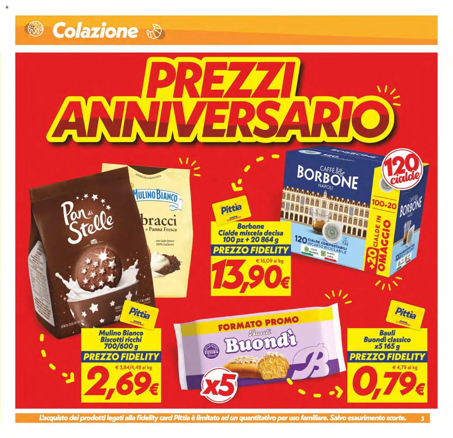 Volantino SuperConveniente del 02/10/2026 | Pagina: 3 | Prodotti: Biscotti, Latte, Cialde, Cialda