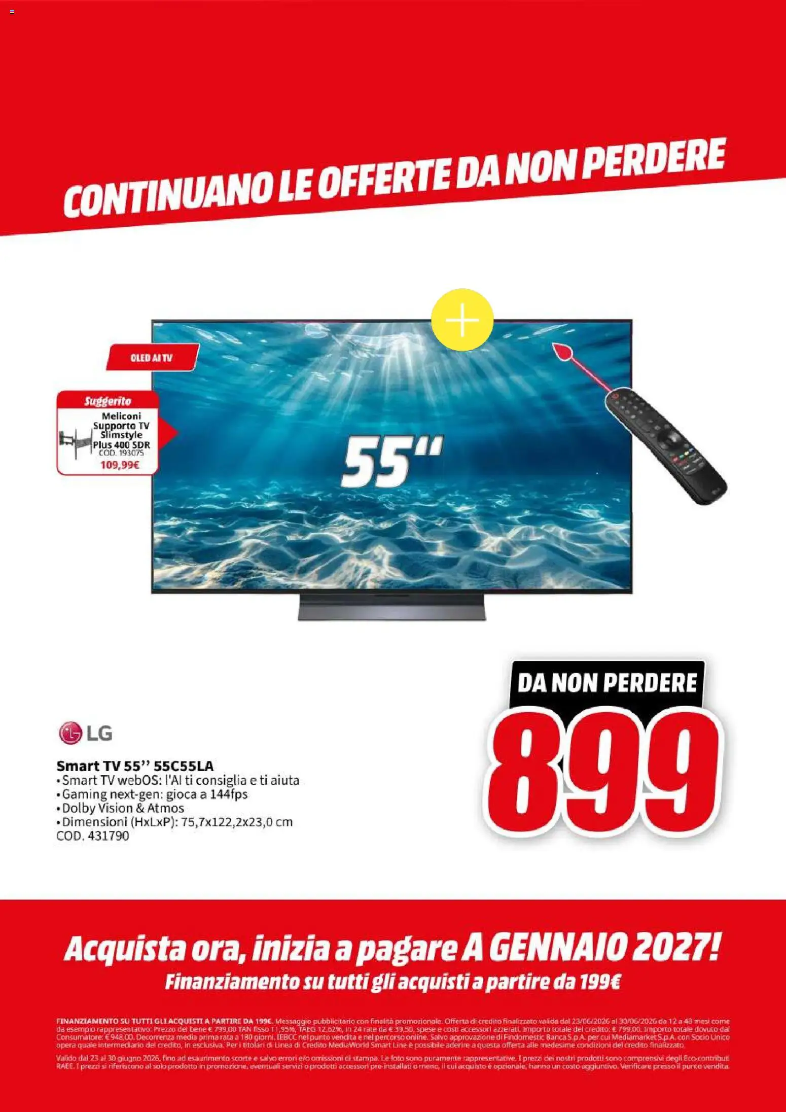 Volantino Media World del 23/06/2026 | Pagina: 39 | Prodotti: smart TV, TV