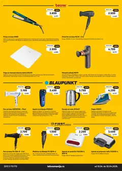Tehnomanija katalog - pregled Tehnomanija kataloga - važi od 10.04.2026 | Strana: 5 | Proizvode: Pegla, Aparat za brijanje, Fen, Presa za kosu