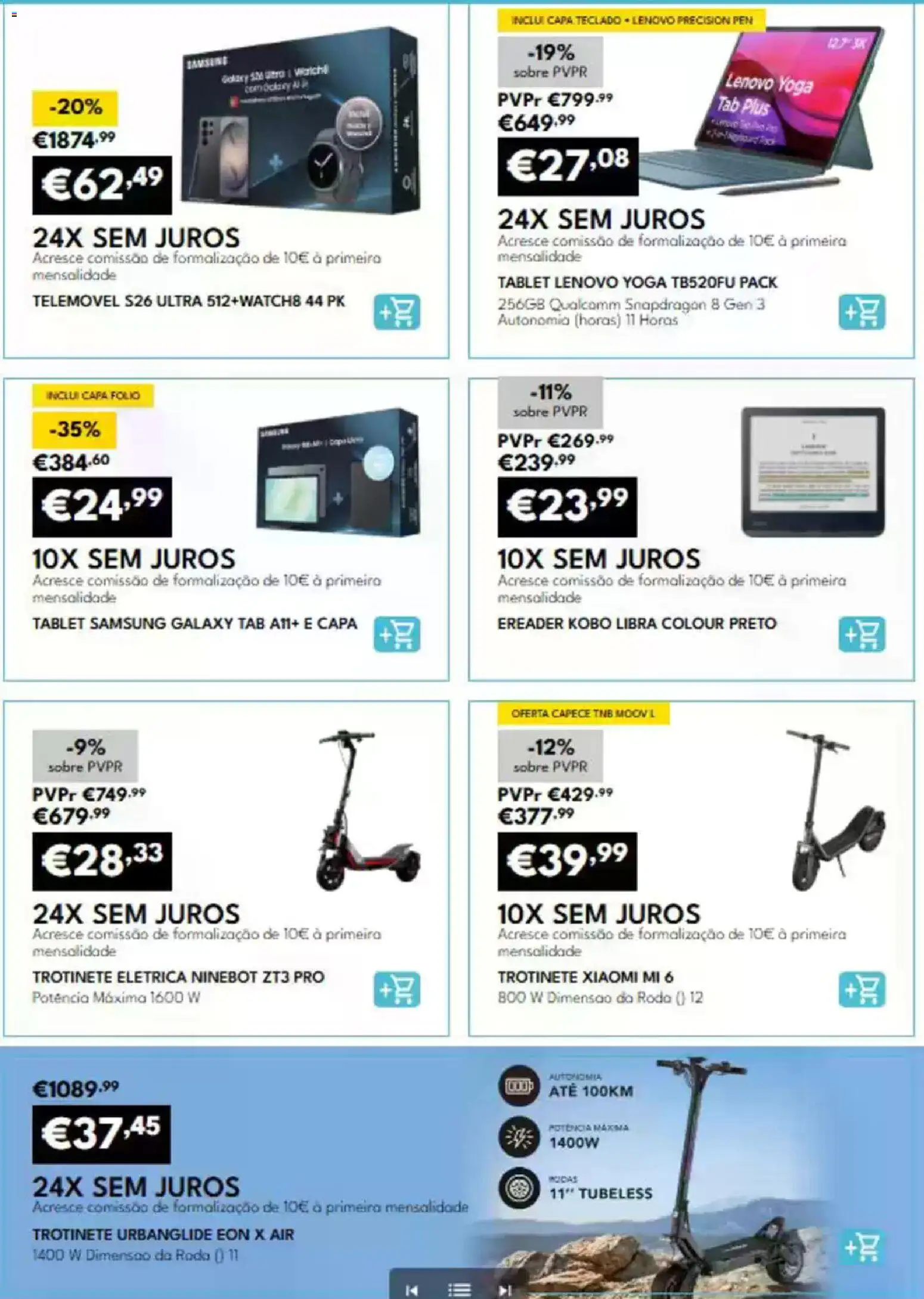 Radio Popular folheto 24x sem Juros │ válido de 01/07/2026 | Página: 6 | Produtos: Teclado, Telemóvel, Trotinete, Tablet