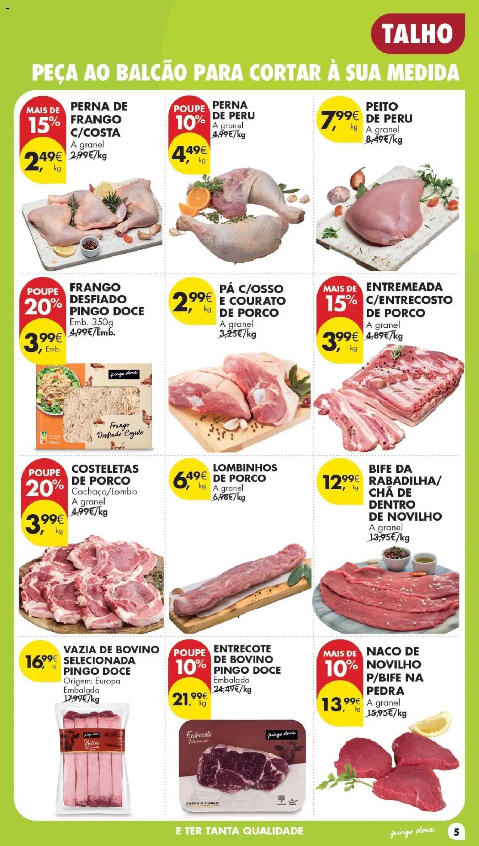 Pingo Doce Folheto Poupe Este Fim de Semana │ válido de 13/10/2026 | Página: 5 | Produtos: Peru, Chá, Pá, Bife