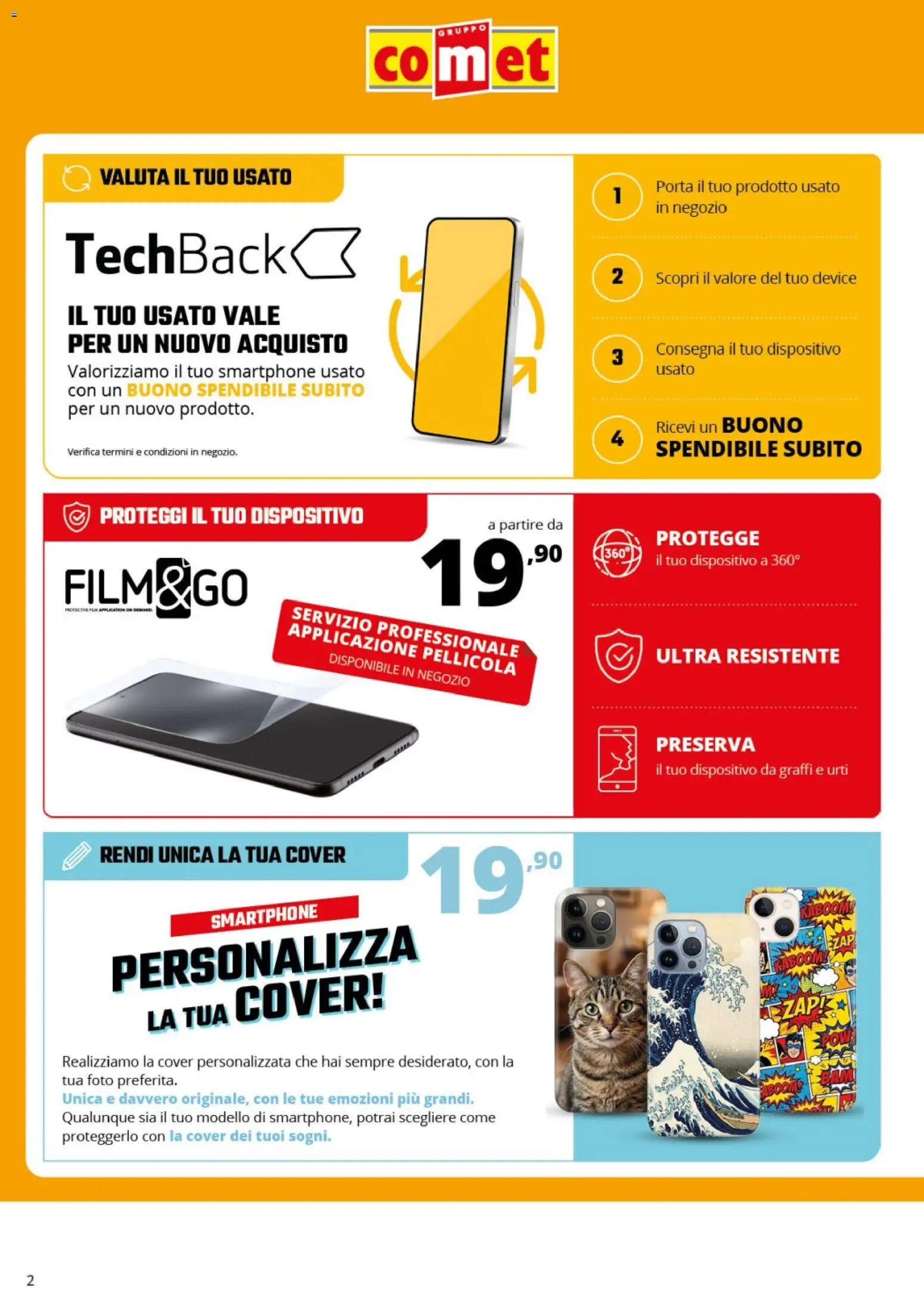 Volantino Comet del 21/08/2026 | Pagina: 2 | Prodotti: Porta, Smartphone, Pellicola