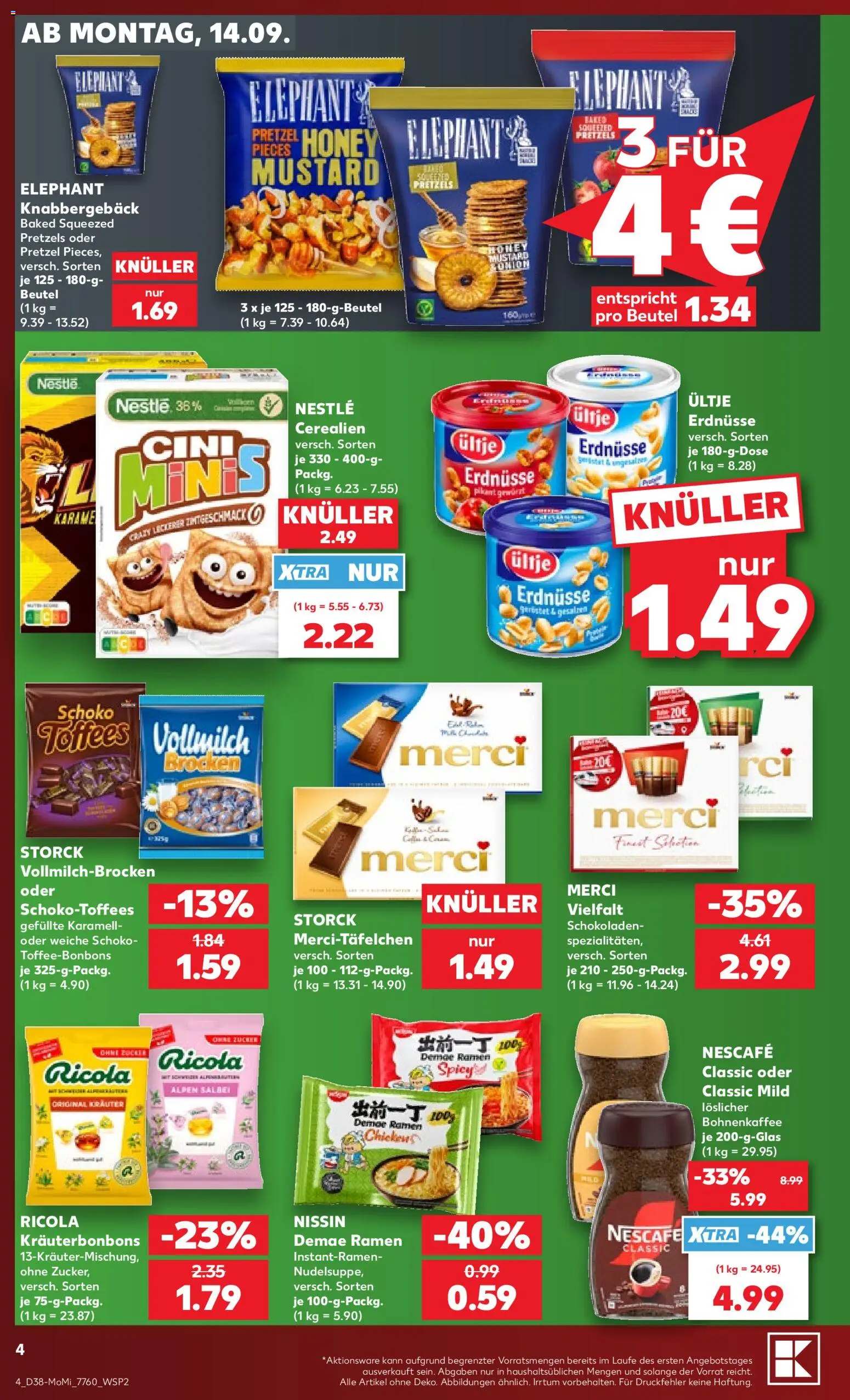 {H1} | Pagina: 4 | Producten: Pretzel, Nescafe