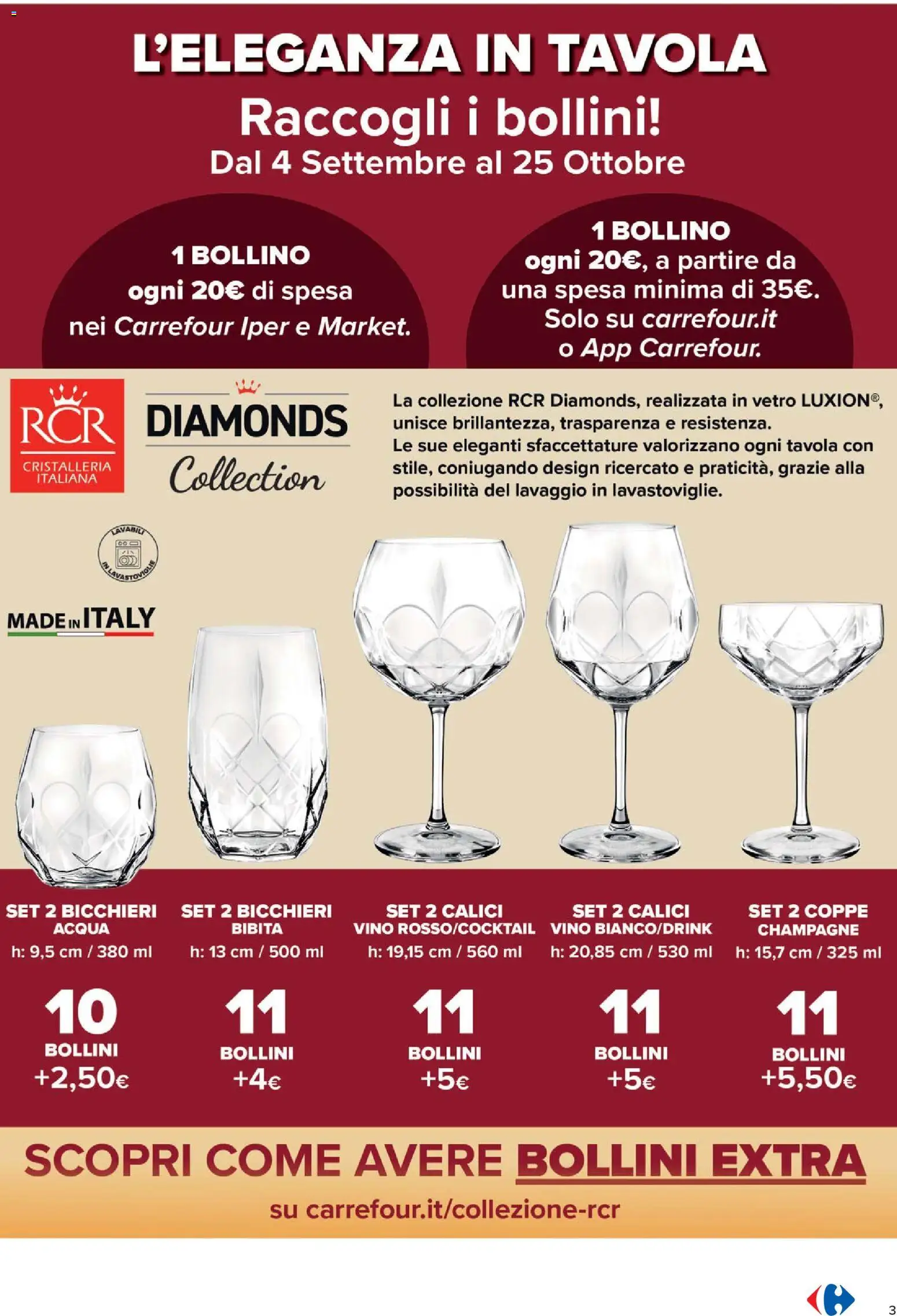 Volantino Carrefour del 04/09/2026 | Pagina: 3 | Prodotti: Acqua, Vino, Champagne, Bibita