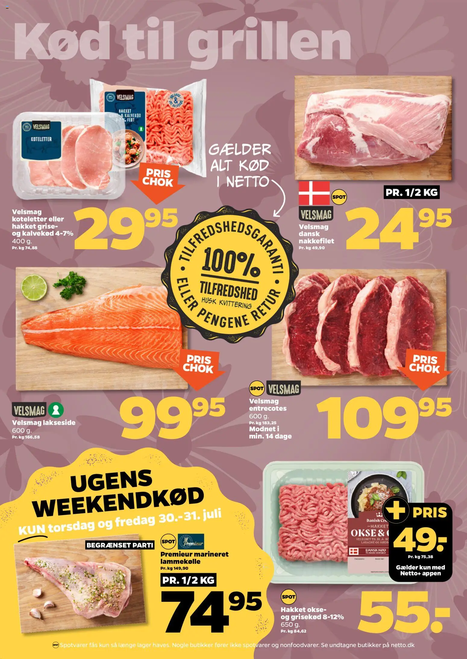 Netto tilbudsavis – gyldig fra 25/07/2026 | Side: 11 | Produkter: Koteletter, Lammekølle, Nakkefilet
