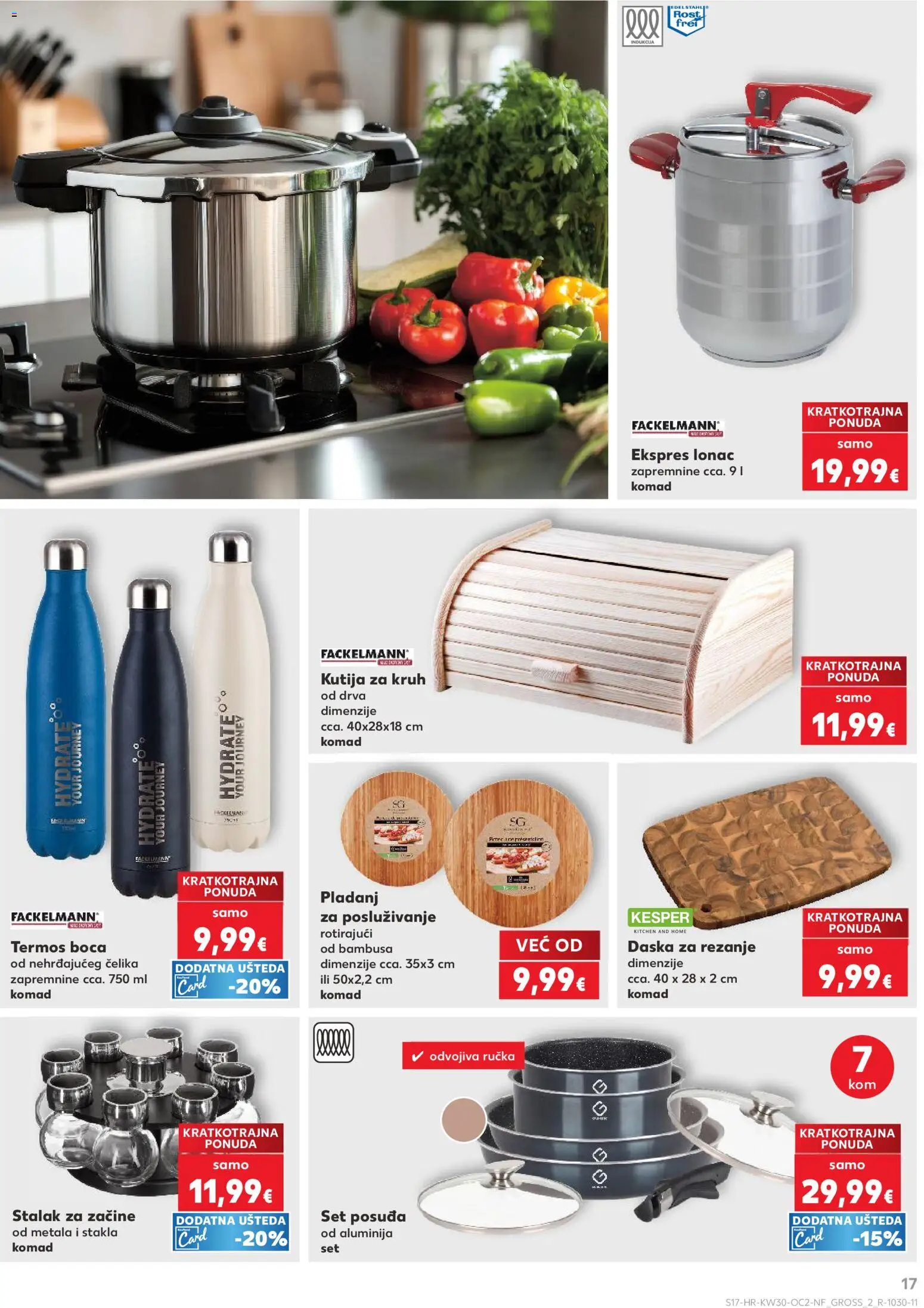 Kaufland katalog | vrijedi od 22.07.2026 | Stranica: 17 | Proizvodi: Kutija za kruh, Lonac, Pladanj, Daska za rezanje