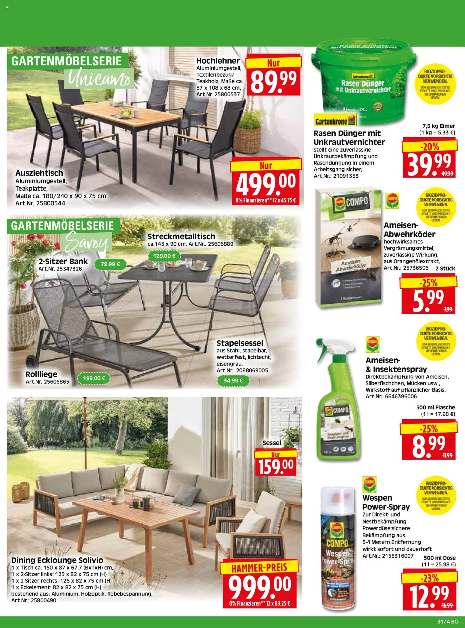 HERKULES Bau & Garten – gültig ab 27.07.2026 | Seite: 4 | Produkte: Sessel, Tisch