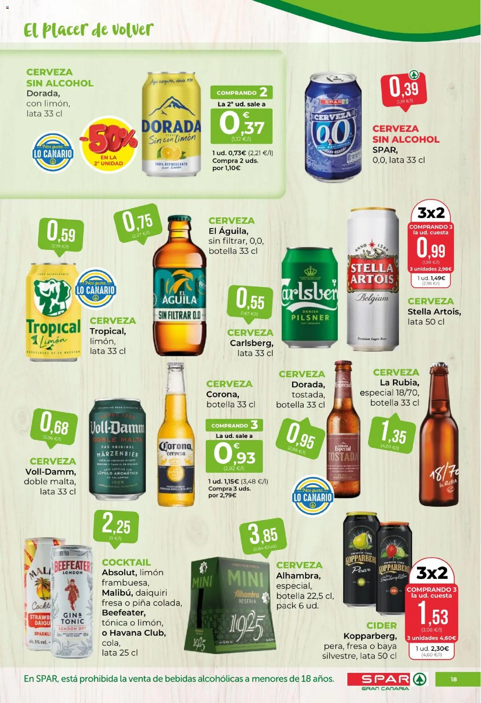 Spar folleto │ válido desde el 04/09/2026 | Página: 18 | Productos: Havana, Tónica, Cerveza sin alcohol, Bebidas