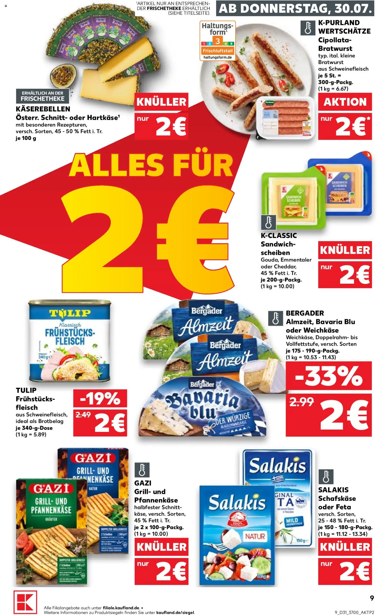 Kaufland Prospekt Rostock – gültig ab 30.07.2026 | Seite: 9 | Produkte: Grill, Feta, Schweinefleisch, Fleisch