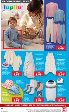 Kaufland Prospekt ab 30.07.2026 gültig | Seite: 56 | Produkte: Cardigan, Schlafsack, Socken