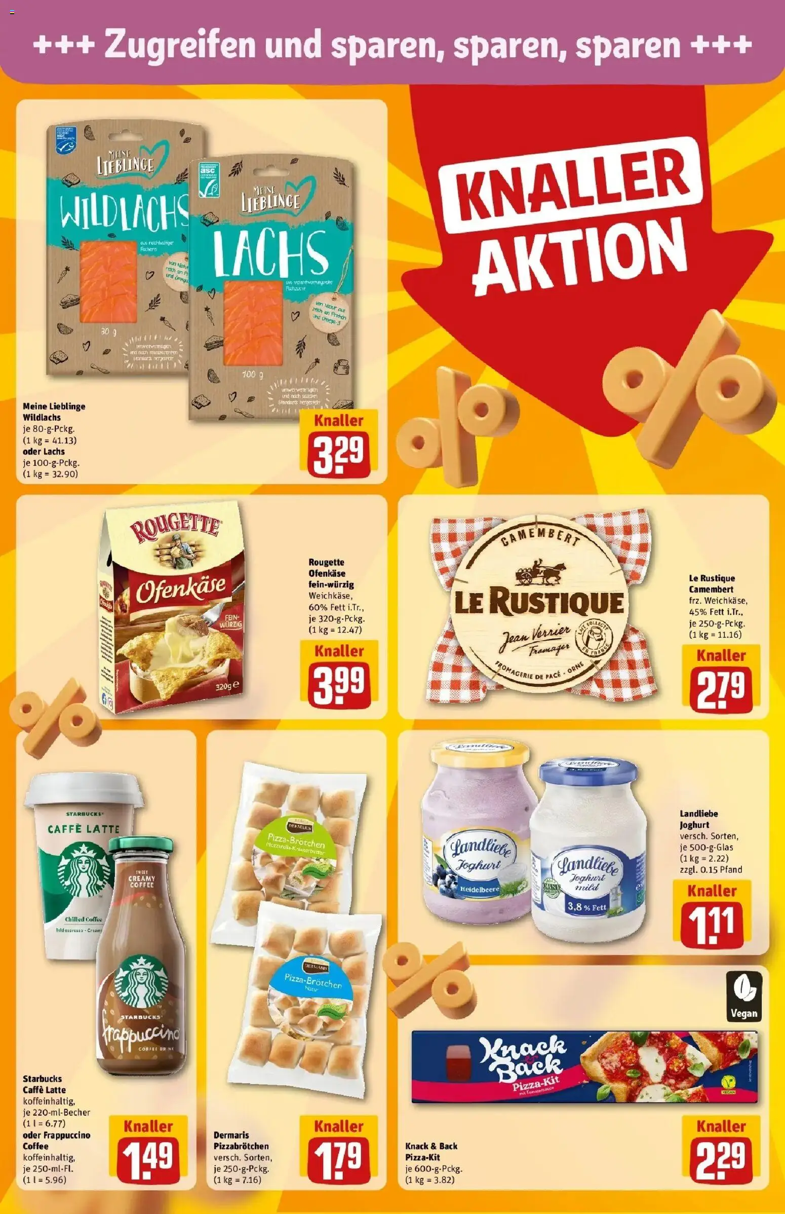 Rewe Prospekt Pegnitz	 – gültig ab 20.04.2026 | Seite: 8 | Produkte: Joghurt, Rougette ofenkase, Lachs, Pizza