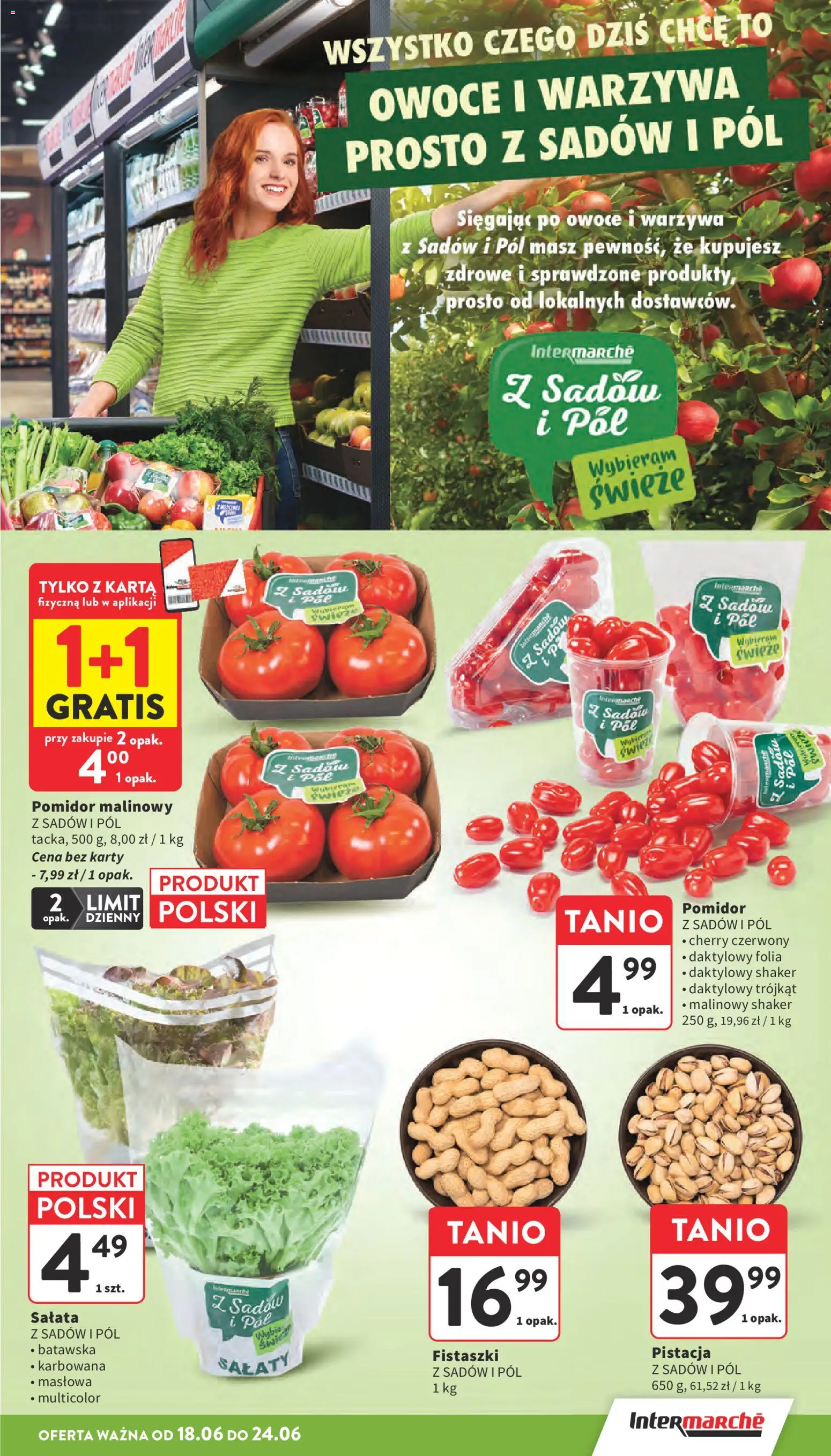Intermarche gazetka od 18.06.2026 | Strona: 9 | Produkty: Karta, Pomidor malinowy, Warzywa, Owoce