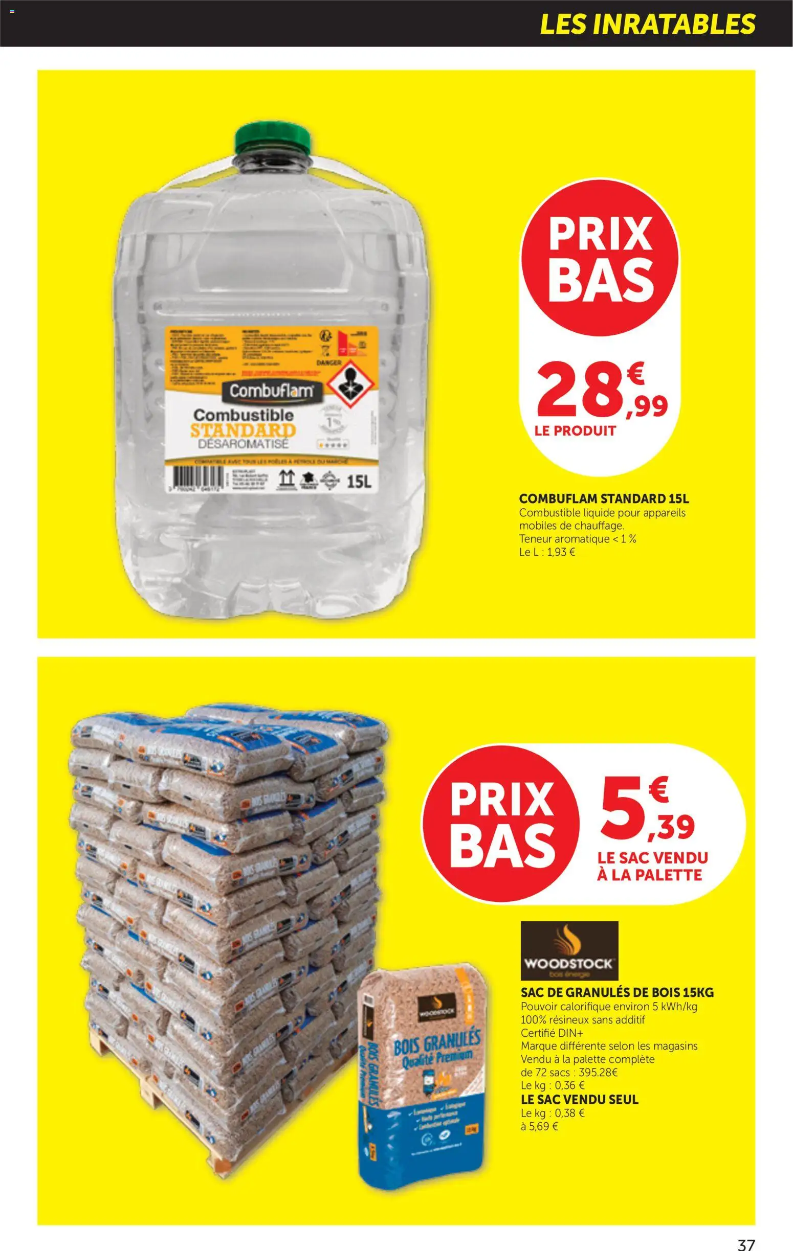 {H1} | Page: 37 | Produits: Sac, Combustible, Granules de bois, Combustible standard