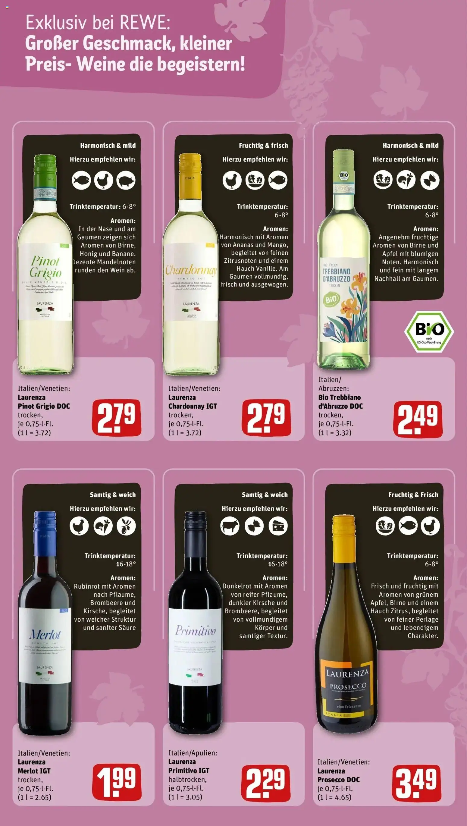 Rewe Prospekt Trier – gültig ab 17.05.2026 | Seite: 19 | Produkte: Äpfel, Prosecco, Birne, Wein