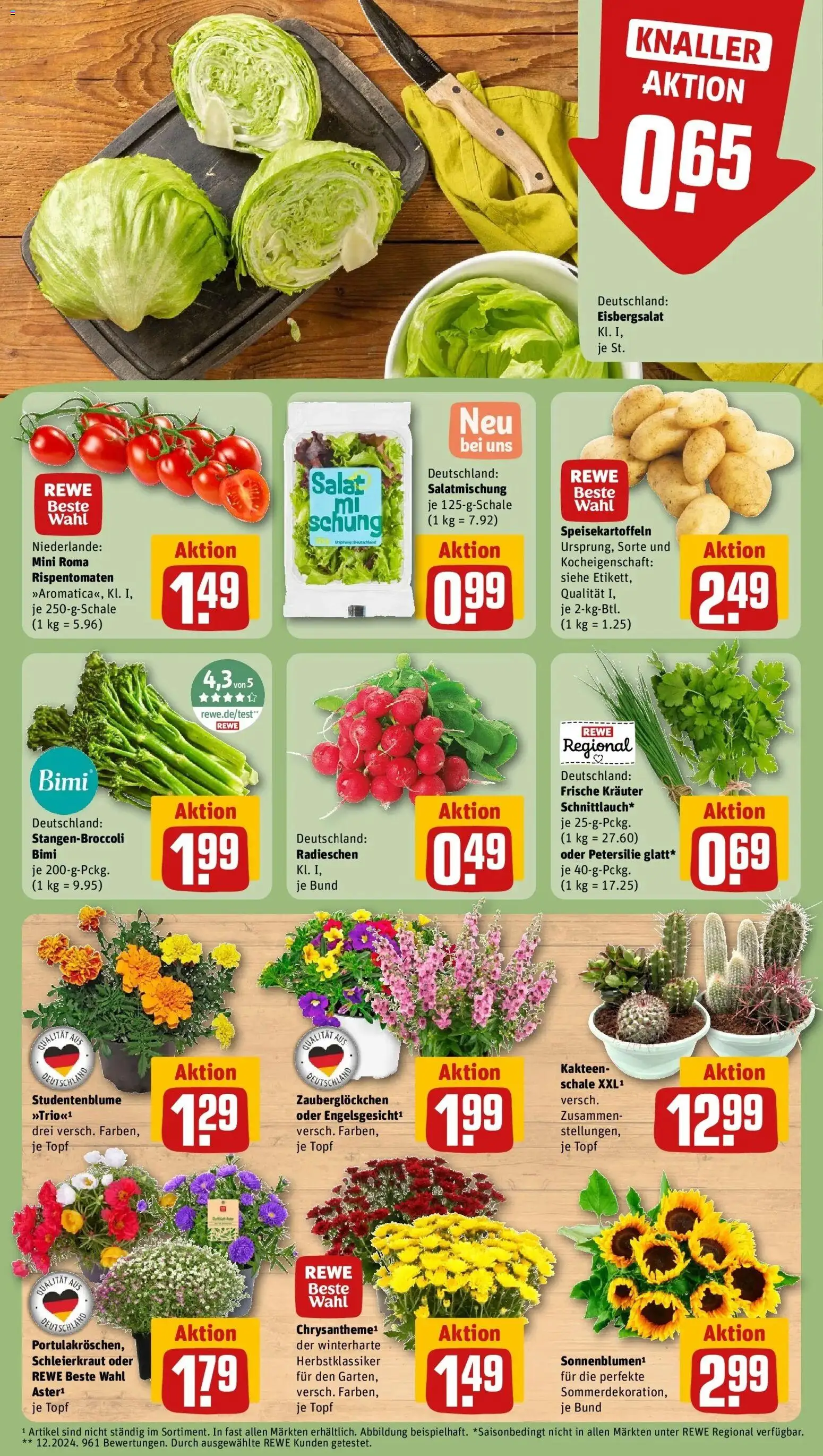 Rewe Prospekt Rüsselsheim – gültig ab 05.07.2026 | Seite: 7 | Produkte: Eisbergsalat, Petersilie, Salat