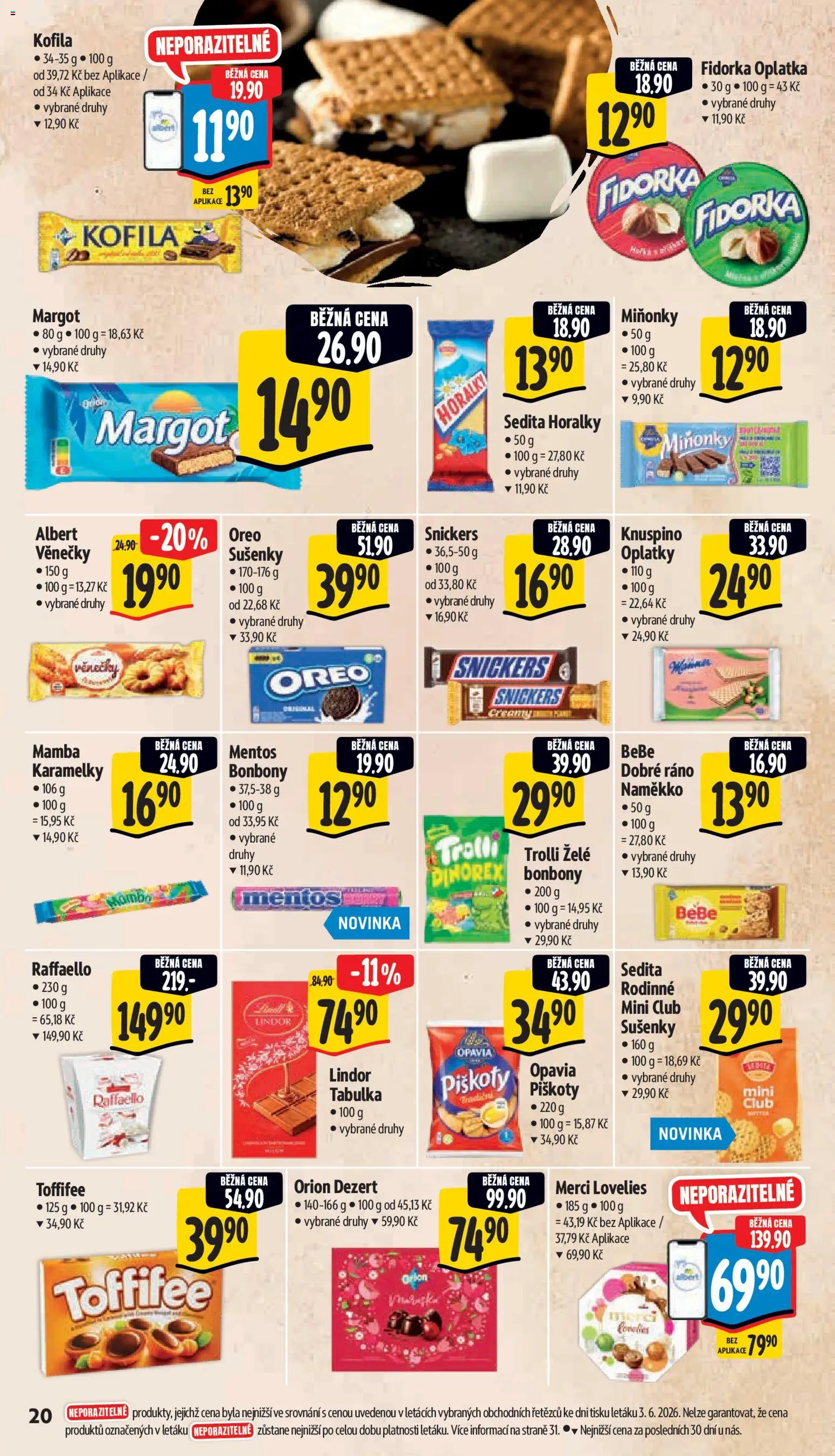 Albert leták - Hypermarket od 10.06.2026 | Strana: 30 | Produkty: Toffifee, Oreo, Sušenky, Fidorka