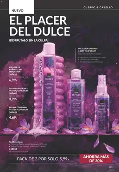 Vista previa Catálogo AVON campaña 10 válido desde el 01/10/2026 | Página: 179 | Productos: Ingredientes, Crema, Body, Ducha