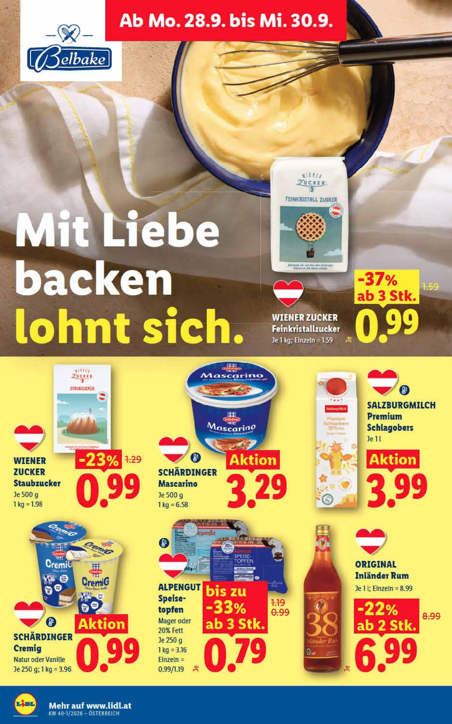 Lidl - Flugblatt gültig ab 24.09.2026 | Seite: 39 | Produkte: Zucker, Vanille