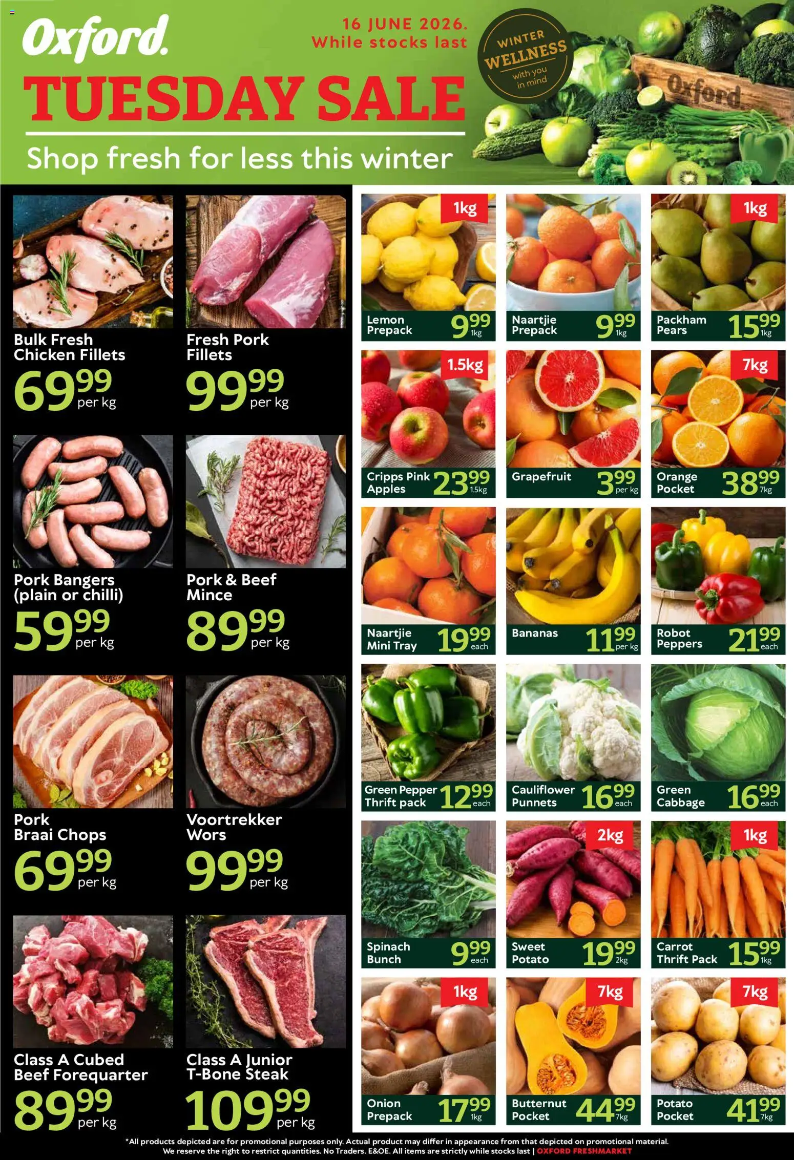 New Oxford Freshmarket catalogue – valid from 16.06.2026 | Page: 1 | Products: Tray, Chicken, Pork, Chilli