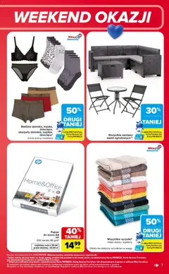 Pogląd oferty "Carrefour gazetka - Weekend okazji" - ważna od 23.07.2026 | Strona: 7 | Produkty: Karta, Bielizna, Skarpety