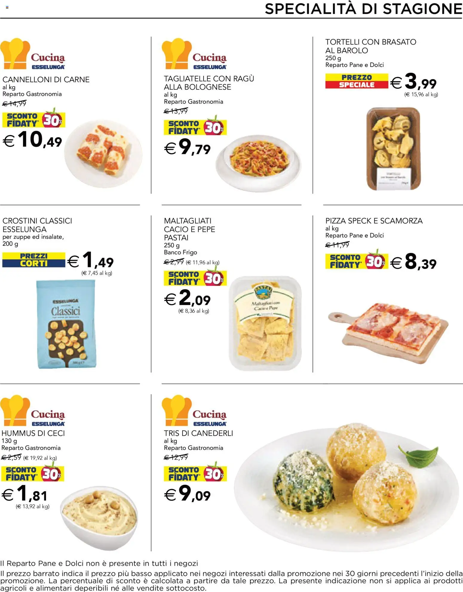 Volantino Esselunga S del 24/09/2026 | Pagina: 3 | Prodotti: Tagliatelle, Zuppe, Hummus, Specialità