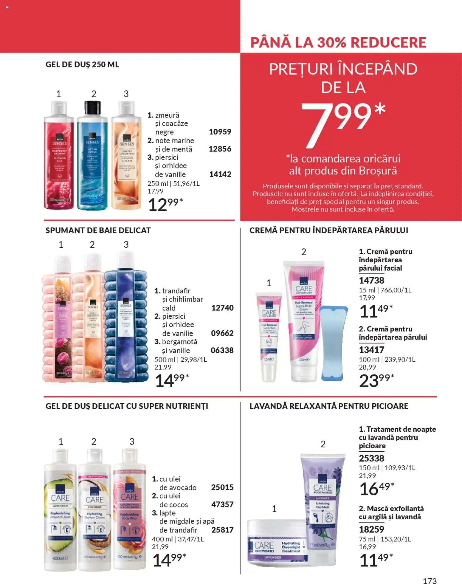 Noul catalog Avon – valabil de la 01.04.2026 | Pagină: 175 | Produse: Trandafir, Body, Ulei, Apă