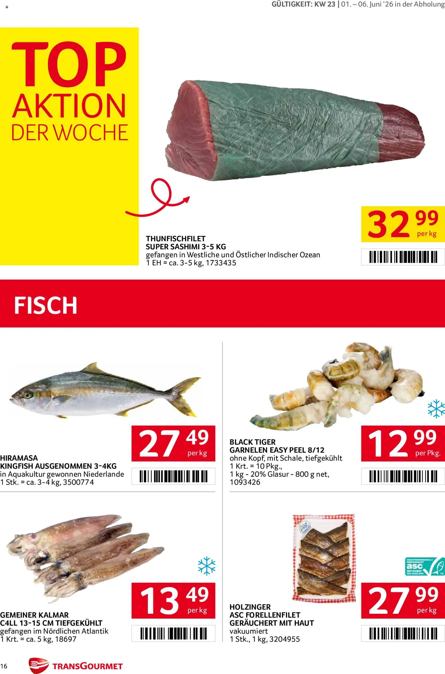 Transgourmet Flugblatt gültig ab 01.06.2026 | Seite: 16