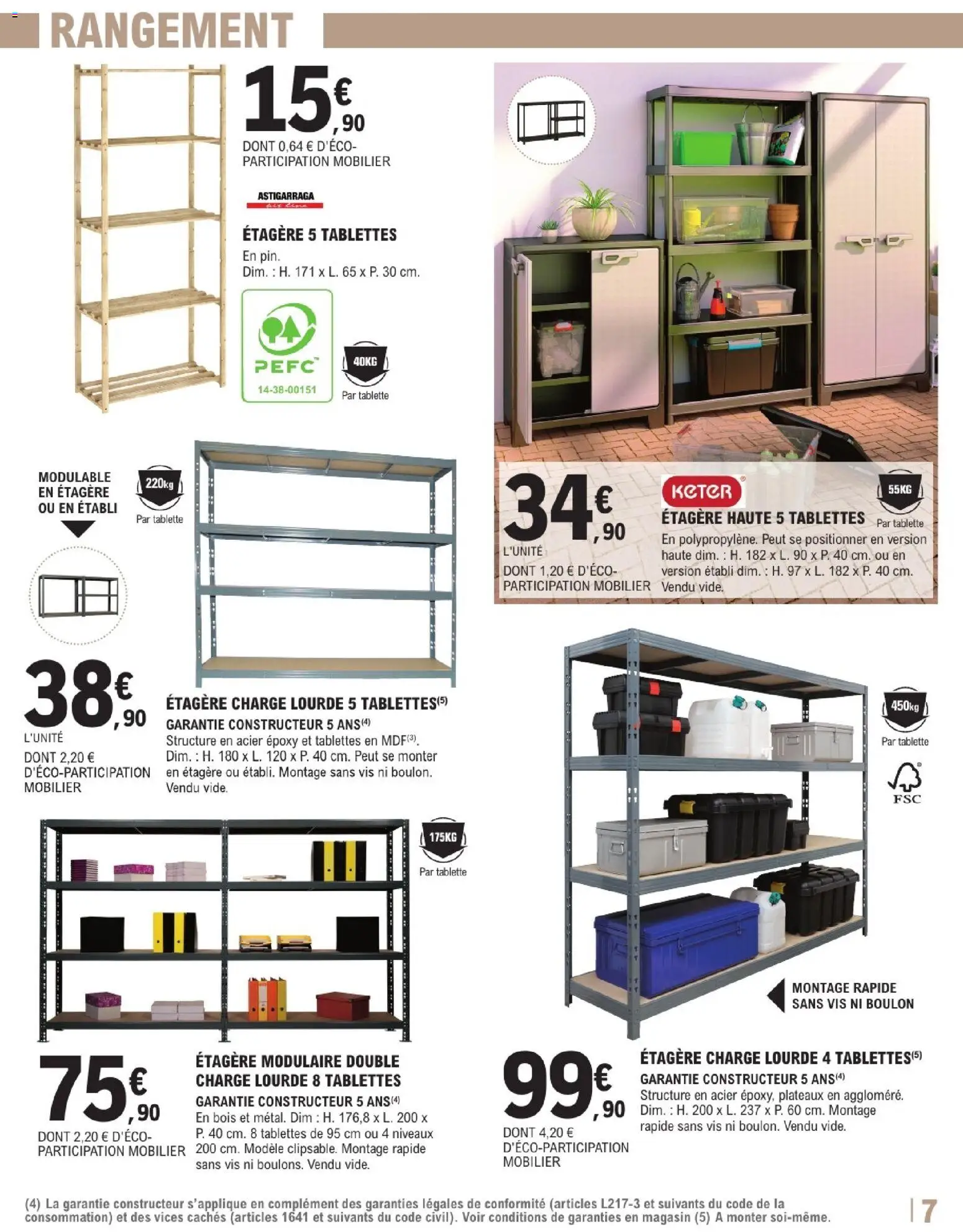 {H1} | Page: 7 | Produits: Tablette, Étagère